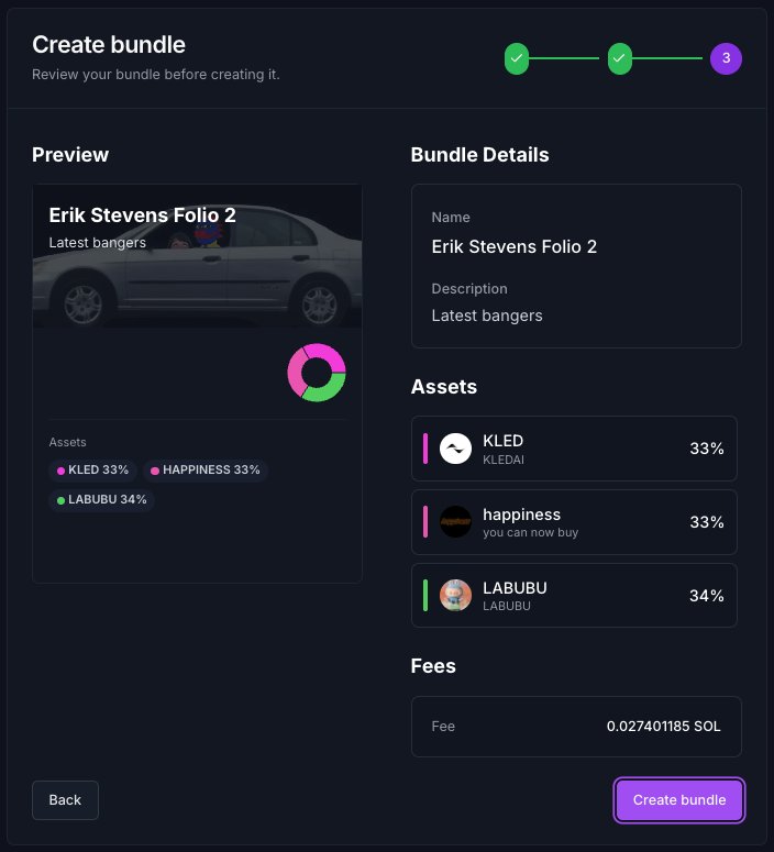 rushh_sol's tweet photo. @BundlesGG lets you spread your investments across various assets, minimizing risk and maximizing gains.
It's like a DeFi safety net! 🌟 With Bundles, you can diversify your portfolio with ease, ensuring that you're protected from market volatility. 🌐 #CryptoDiversification https://t.co/e9KHf0LYM8