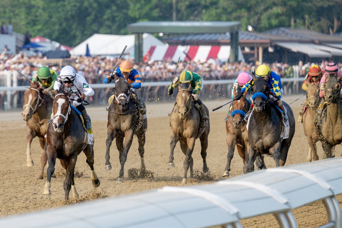 EricaPhotog's tweet image. Patch Adams, trained by @bradcoxracing and ridden by @luissaezpty, wins the Grade I Woody Stephens Stakes of the #BelmontStakes Racing Festival #SaratogaRaceCourse #Saratoga