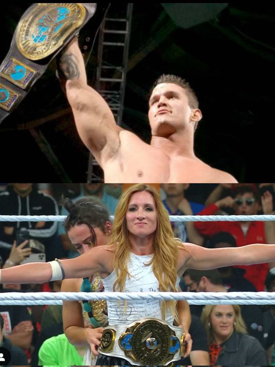 My favourite #WWE title, the Intercontinental title. My favourite male wrestler Randy Orton had it back in the day and now #TheMan , #TheLassKicker, #Becky2Belts , #BigTimeBecks My Favourite female wrestler <a href="/BeckyLynchWWE/">Rebecca Quin</a> 😍😍😍 #wwe #wwemoneyinthebank #intercontinentalchamp