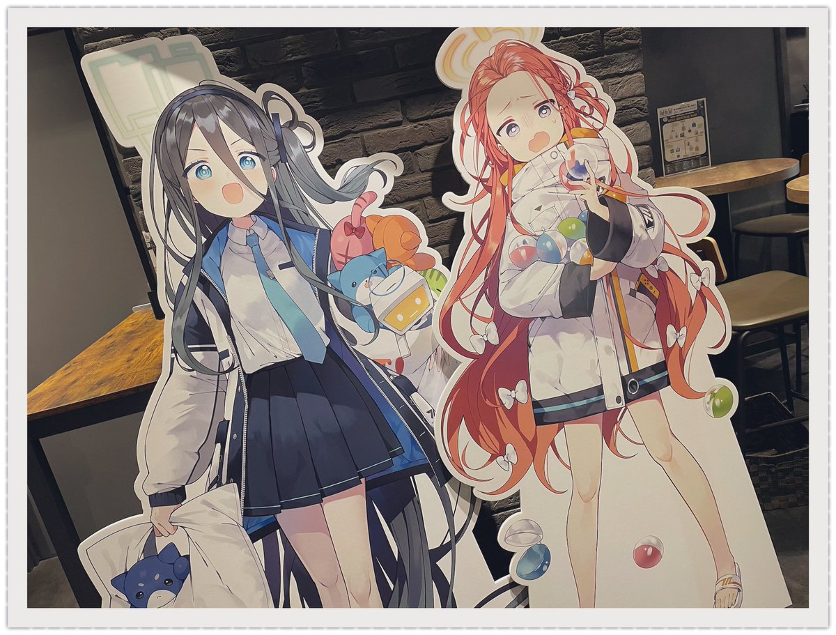 【 #EXBAR_AKIBA 】
おはようございます☀エクスバー秋葉原店、オープンです‼︎

『ブルアカ×タイトー』コラボ開催中‼︎
#ブルアカ #ブルアカ_タイトー

コラボ期間は6/15(日)まで‼︎
飲食スペースにてアリス＆ユズの等身大パネルを展示しております🙌