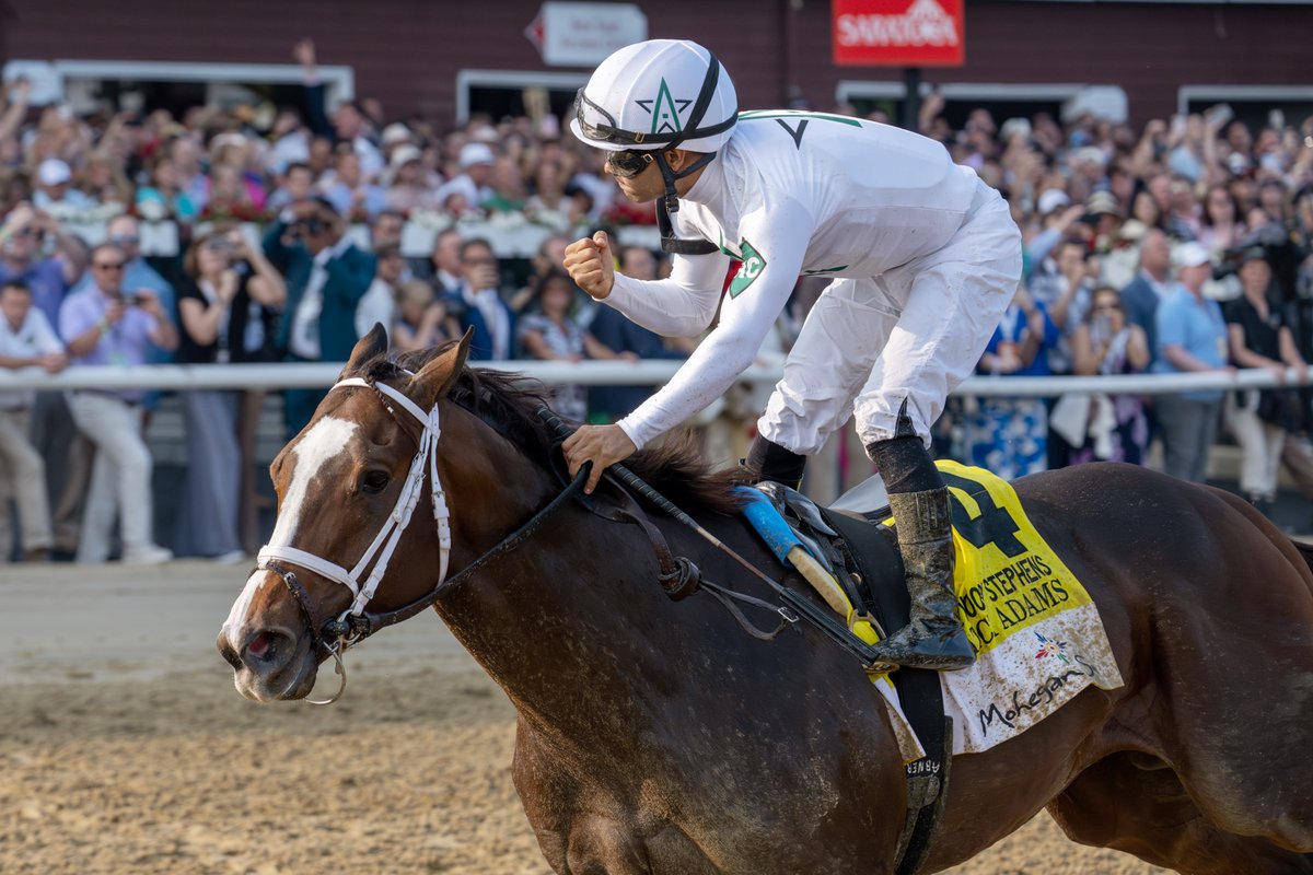 EricaPhotog's tweet image. Patch Adams, trained by @bradcoxracing and ridden by @luissaezpty, wins the Grade I Woody Stephens Stakes of the #BelmontStakes Racing Festival #SaratogaRaceCourse #Saratoga