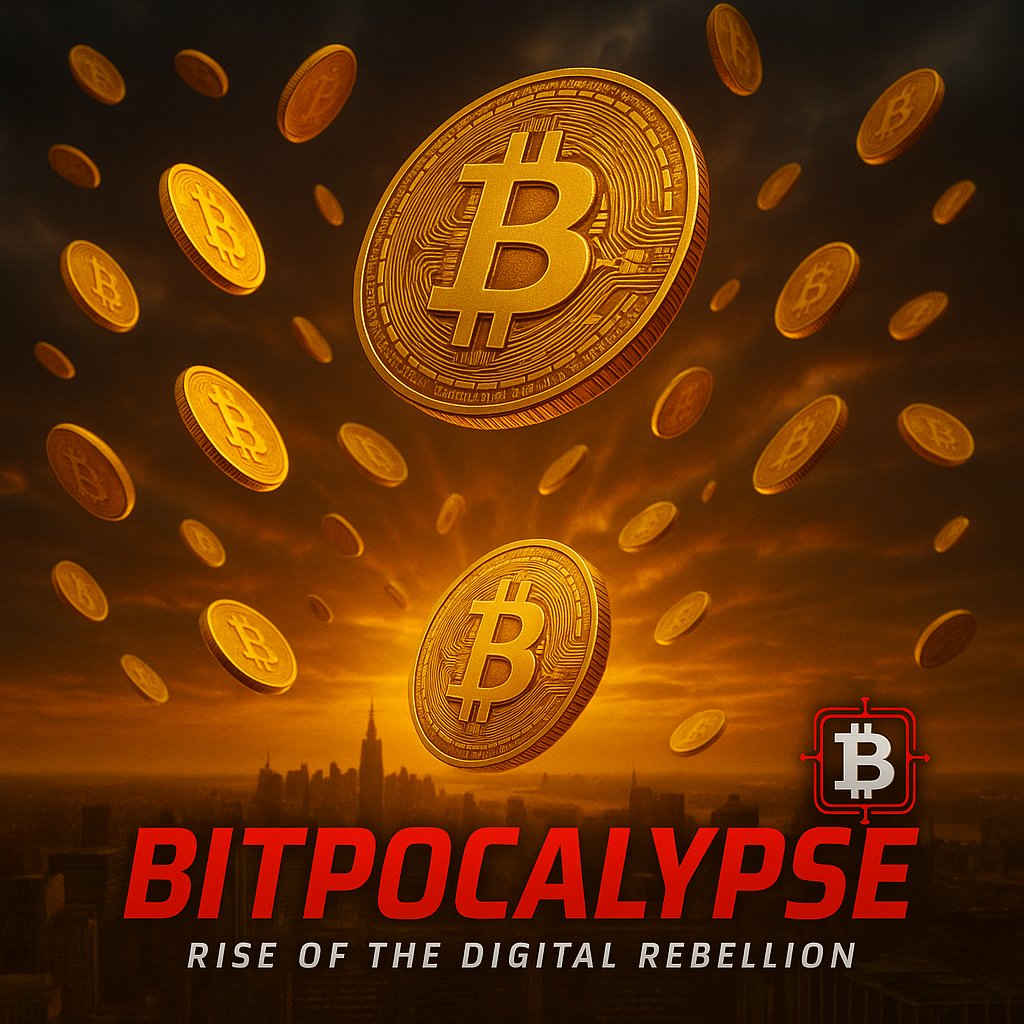 Thebitpocalypse's tweet image. Golden truth is falling from the sky.
The digital rebellion has begun. ⚡
Bitpocalypse is here.

📕 🖊️ Signed Editions Still Live
Thebitpocalypse.com 

#Bitpocalypse #DigitalRebellion #BitcoinSaga #SciFiThriller #books