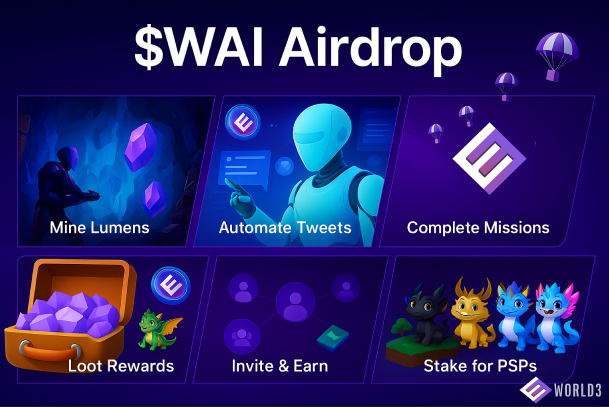 WORLD3_AI's tweet photo. 🪂 $WAI Airdrop Incoming! 🔥

The Token Generation Event (TGE) is almost here.

Early supporters, it’s your time to shine.

Here’s how to qualify for the biggest airdrop in WORLD3 history 🧵👇

#WORLD3 #WAI #OnchainAI