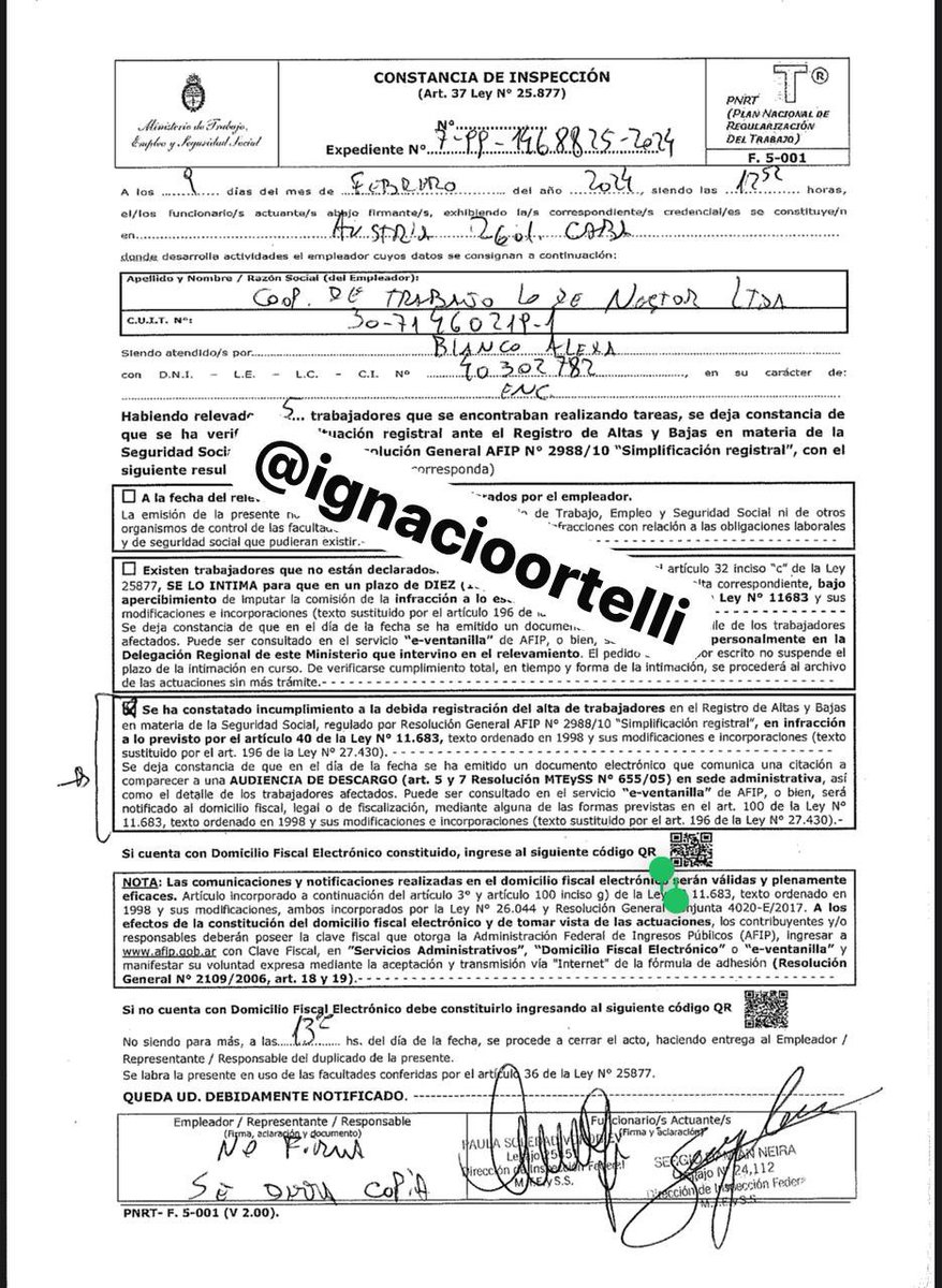 A propósito de “Un café con Perón”, el bar que funcionaba en el instituto.

Lo inspeccionaron el año pasado y tenía CINCO TRABAJADORES EN NEGRO.

Detrás de la fachada de una cooperativa se ve que había gente haciendo negocios y negreando laburantes. 

Muy nacional y popular.