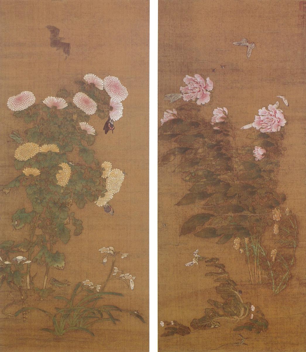 白石 折帖 虫 花など 白石 折帖 虫 花など