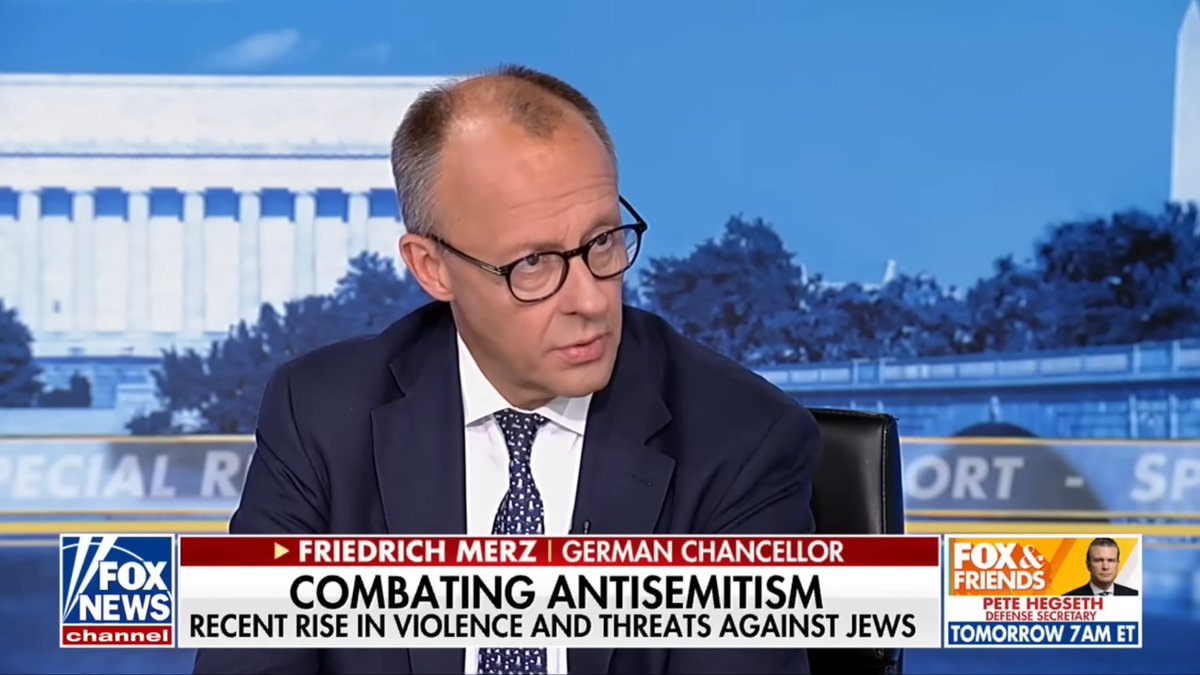 Maahanmuuttajat ja antisemitismi

"Olemme tuoneet eräänlaista antisemitismiä maahan suuren maahanmuuttajamäärän myötä viimeisen kymmenen vuoden aikana"

– Saksan liittokansleri Friedrich Merz, Fox-kanavan televisiohaastattelussa, 6.6.2025