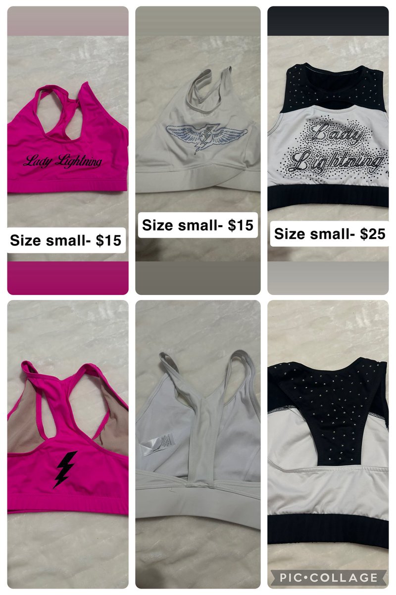 audreyszpicki_'s tweet photo. Selling Lady Lightning practice wear and bows! Dm on instagram if interested!! @ audrey.szpicki https://t.co/u681tNo7Lg