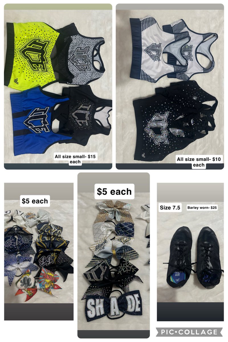 Selling Lady Lightning practice wear and bows! Dm on instagram if interested!! @ audrey.szpicki