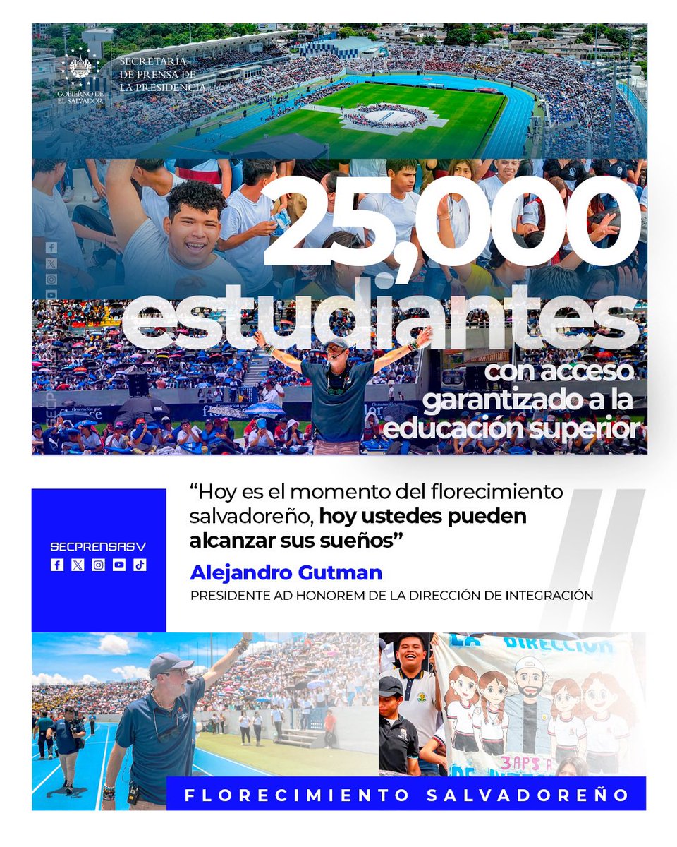 #ContinuidadAcadémicaYTécnica | El Gobierno del Presidente <a href="/nayibbukele/">Nayib Bukele</a> está trabajando, para garantizar a los bachilleres, el acceso a la educación superior. Con el programa de becas se reconoce no solo el rendimiento académico, sino también el compromiso, la voluntad de