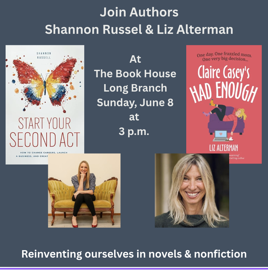 So excited to spend the afternoon with the amazing
Shannon Russell at The Book House in Long Branch tomorrow! Join us if you can!