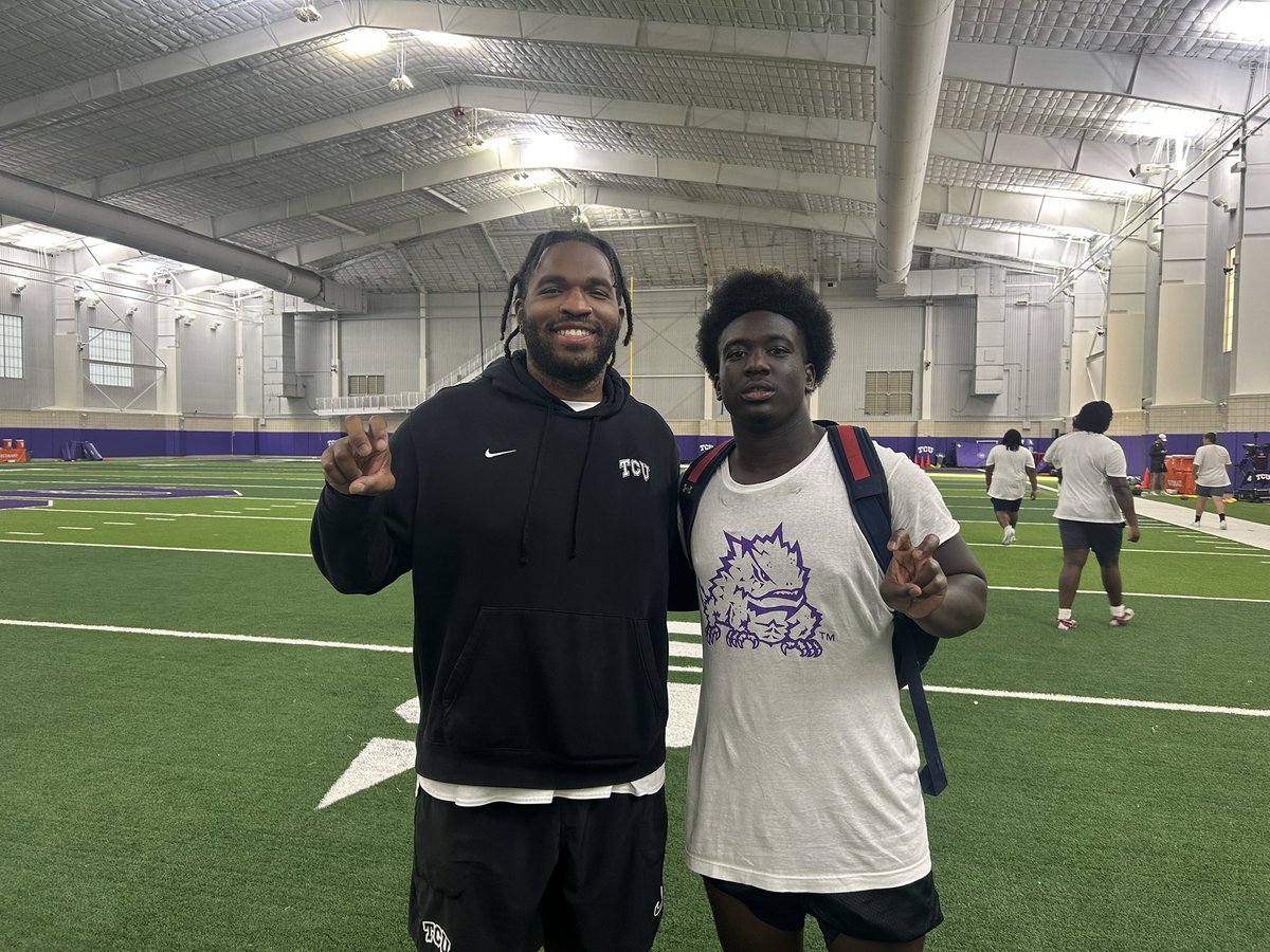 Aren “AB” Baysinger (@arenb2026) on Twitter photo Had a great time Dominating at the Tcu Showcase 🐸 went 6-1 in the trenches Thank you for opportunity to show what I can do #FunkyTown #Hardwork <a href="/Coach_TonyDud/">Antonio Dudley</a> <a href="/CoachGreedy/">Brice Musgrove Sr.</a> <a href="/DfwSho/">DFW Sho'Case</a> <a href="/TheCoachNWard/">Nick Ward</a> <a href="/ScoutNickP/">Coach Nick Pennisi</a> <a href="/EcoachJ/">Erik Johnson</a> <a href="/TXRecruits/">Texas Recruits</a> <a href="/TheHillTTHLFB/">Cedar Hill FBTTHL</a> <a href="/RecruitTheHill1/">Recruit The Hill</a> <a href="/PrepRedzoneTX/">Prep Redzone Texas</a> Had a great time Dominating at the Tcu Showcase 🐸 went 6-1 in the trenches Thank you for opportunity to show what I can do #FunkyTown #Hardwork <a href="/Coach_TonyDud/">Antonio Dudley</a> <a href="/CoachGreedy/">Brice Musgrove Sr.</a> <a href="/DfwSho/">DFW Sho'Case</a> <a href="/TheCoachNWard/">Nick Ward</a> <a href="/ScoutNickP/">Coach Nick Pennisi</a> <a href="/EcoachJ/">Erik Johnson</a> <a href="/TXRecruits/">Texas Recruits</a> <a href="/TheHillTTHLFB/">Cedar Hill FBTTHL</a> <a href="/RecruitTheHill1/">Recruit The Hill</a> <a href="/PrepRedzoneTX/">Prep Redzone Texas</a>