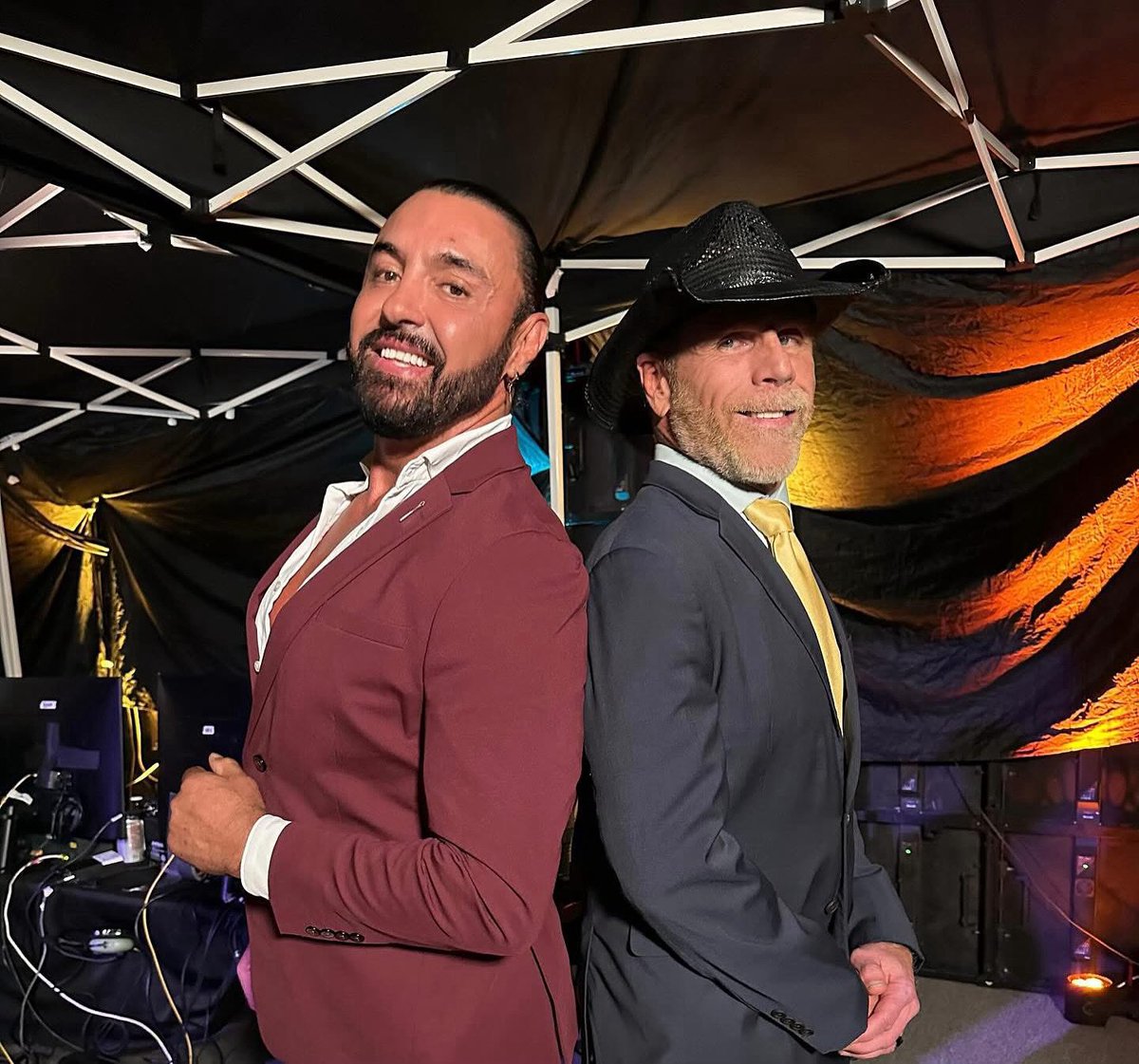 CerebrosG's tweet image. Shawn Michaels y Latín Lover reunidos el día de hoy.