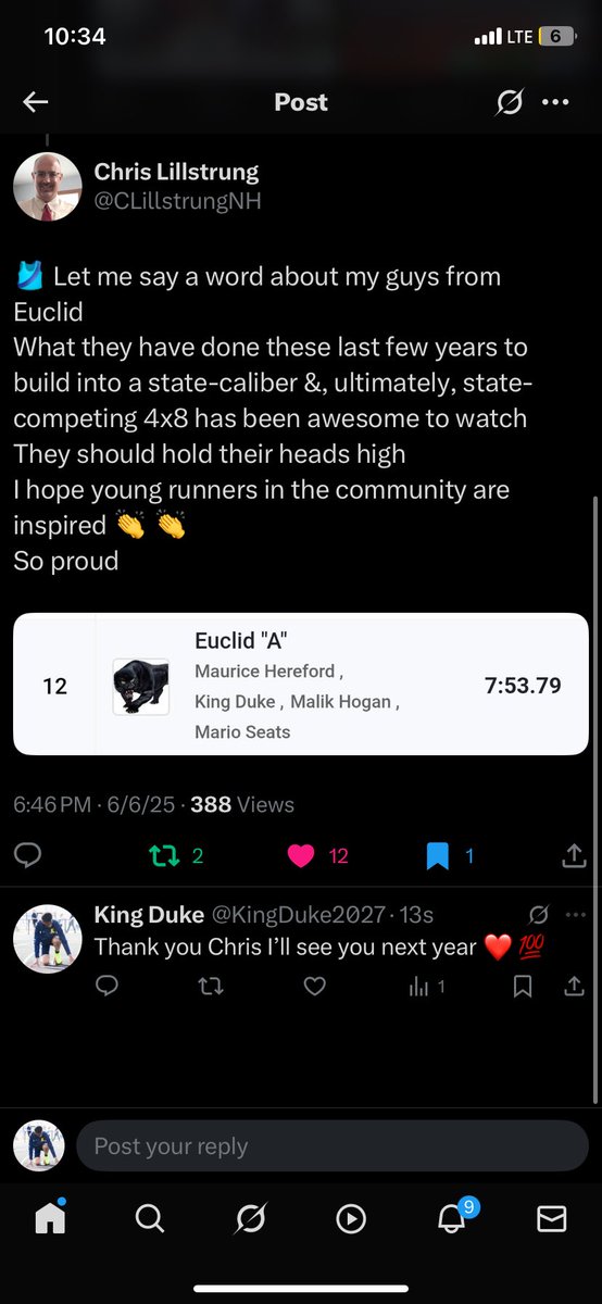 KingDuke2027's tweet photo. 12 Overall at states not are best performance this season but just happy we made are way down to states that haven’t been done in years in Euclid Track History for decades while always holding the school record.Very proud of us competing been a Fun Sophomore Year https://t.co/ltNlxQ1CuS