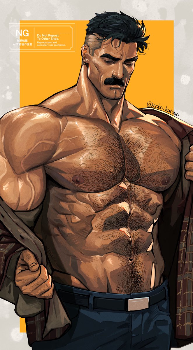 ⬅️no chest hair ver
➡️more ver

which one do you like?🧐🧐