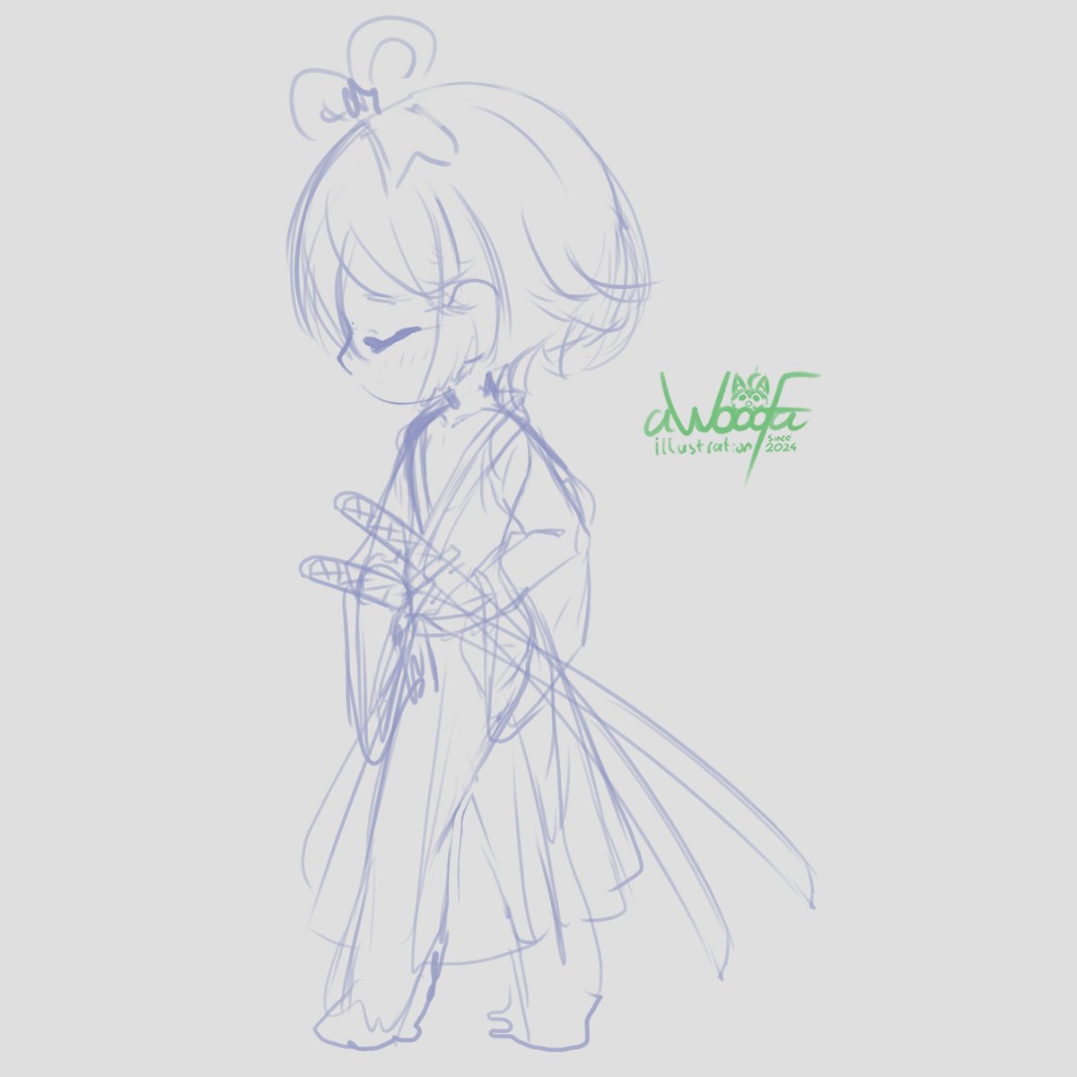 aWoooFa's tweet photo. 100Justice 70|100 [WIP]
⚔️🍵🗻
Cc as samurai~
Totally not cause I struggle to draw her Elden Ring Avatar (๑>؂•̀๑)

#100Justice #Immergination #WIP https://t.co/WMbfKYBHmn