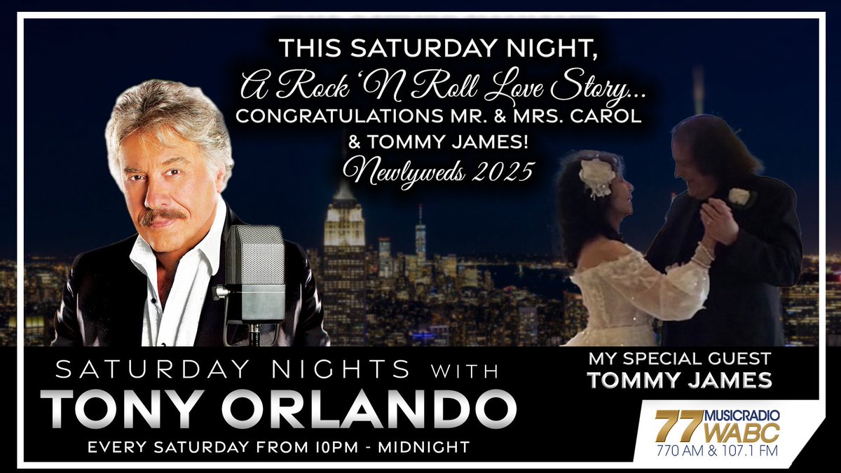 Tony Orlando (@tonyorlando) on Twitter photo TONIGHT! 10 pm ET on <a href="/musicradiowabc/">77 WABC Music Radio</a>!
A Rock ‘N Roll Love Story! ❤️🎸
STREAM LIVE HERE:
wabcmusicradio.com/2025/06/05/thi… TONIGHT! 10 pm ET on <a href="/musicradiowabc/">77 WABC Music Radio</a>!
A Rock ‘N Roll Love Story! ❤️🎸
STREAM LIVE HERE:
wabcmusicradio.com/2025/06/05/thi…
