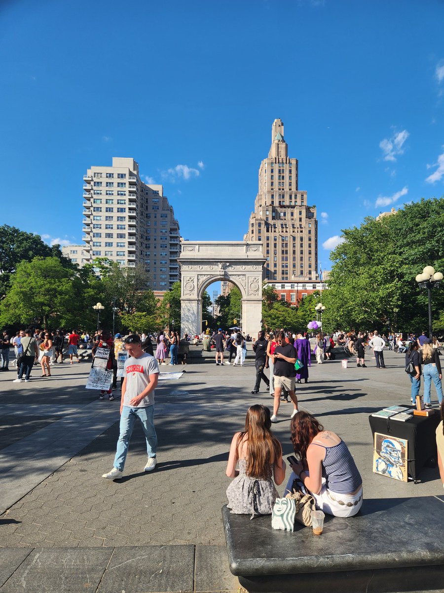I am often sitting in this park near NYU. In the early 1980s, my grandfather would sit on a bench in this park after we had lunch. I now sit on the same bench. The OLG model fits the data.