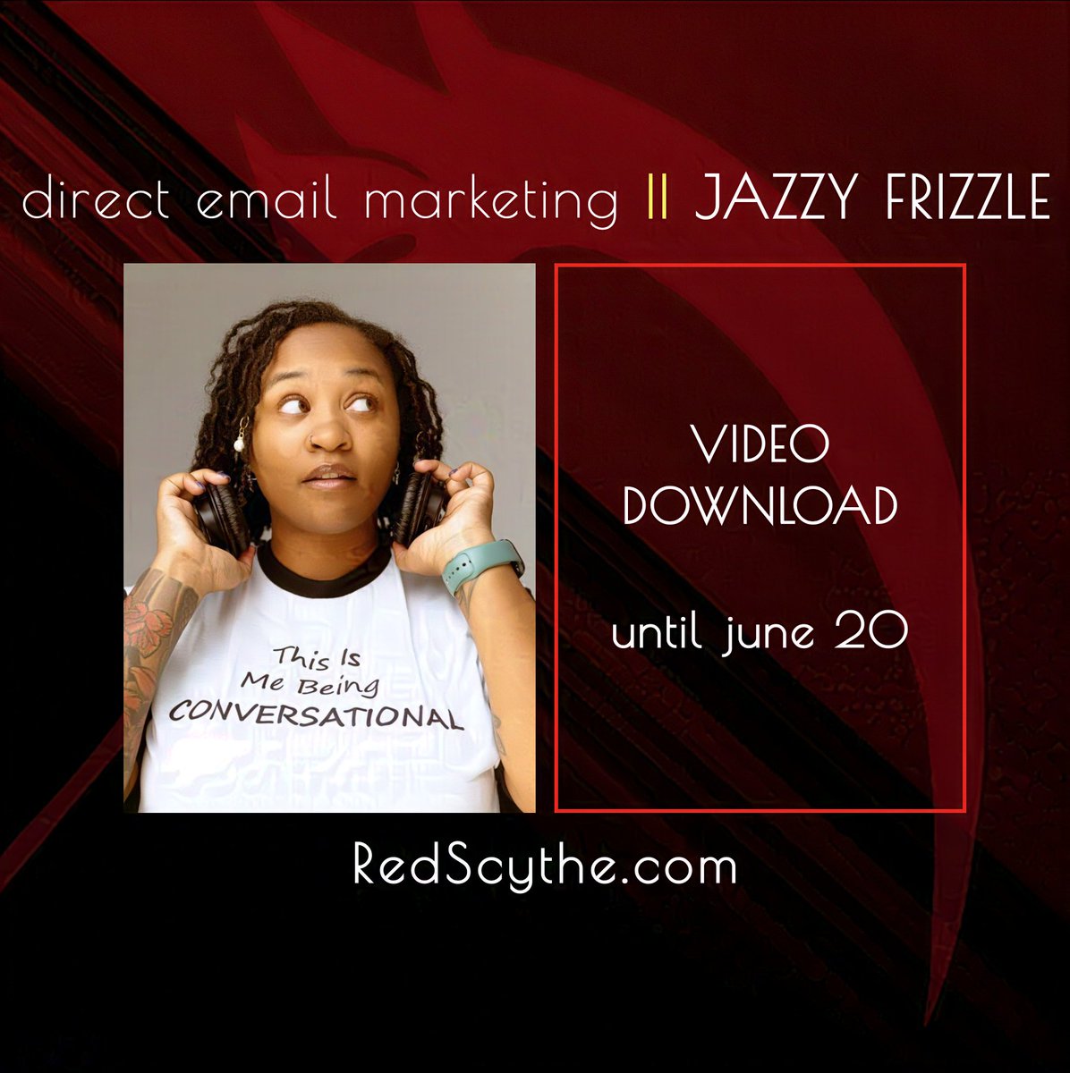 Red Scythe Studio (@redscythestudio) on Twitter photo The goal is to build a clientele. To reach them in e-learning, explainers, corporate, etc - the bread-and-butter of VO for most actors - you'll need marketing.
<a href="/JazzyfrizzleVo/">New Year, Same Frizzle</a> is the actor. This lecture she gave is available again for download until 6.20.
Let's get emailing! 💪 The goal is to build a clientele. To reach them in e-learning, explainers, corporate, etc - the bread-and-butter of VO for most actors - you'll need marketing.
<a href="/JazzyfrizzleVo/">New Year, Same Frizzle</a> is the actor. This lecture she gave is available again for download until 6.20.
Let's get emailing! 💪