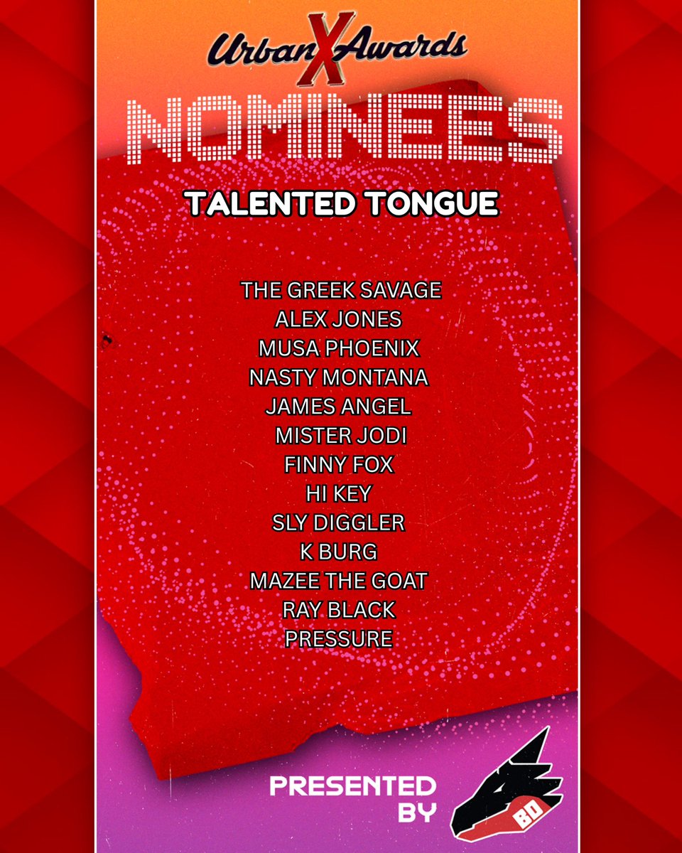 The Urban X Awards (@urbanxawards) on Twitter photo the Urban X Awards proudly announces the nominees for Talented tongue <a href="/the_greeksavage/">the_greek_savage</a> <a href="/AJonesXXX/">Alex Jones</a> <a href="/MusaPhoenix1/">👑Musa Nova Phoenix Blessed 🙏🏾</a> <a href="/TheNastyMontana/">Nasty Montana</a> @Jamesangelxxx <a href="/Hellomisterjodi/">Mister Jodi 👻</a> <a href="/FinnysPlayhouse/">Finny Fox 🦊💕</a> <a href="/ItsHiKey/">Master Key 🗝️</a> <a href="/slyis220/">Sly Diggler</a> <a href="/Kburg305/">🇸🇽Burgundy🇻🇮</a> <a href="/MazeetheGoat/">Mazee The G.O.A.T.</a> <a href="/Pressuretheent1/">Pressure</a>
……Tag Update Fix…….. the Urban X Awards proudly announces the nominees for Talented tongue <a href="/the_greeksavage/">the_greek_savage</a> <a href="/AJonesXXX/">Alex Jones</a> <a href="/MusaPhoenix1/">👑Musa Nova Phoenix Blessed 🙏🏾</a> <a href="/TheNastyMontana/">Nasty Montana</a> @Jamesangelxxx <a href="/Hellomisterjodi/">Mister Jodi 👻</a> <a href="/FinnysPlayhouse/">Finny Fox 🦊💕</a> <a href="/ItsHiKey/">Master Key 🗝️</a> <a href="/slyis220/">Sly Diggler</a> <a href="/Kburg305/">🇸🇽Burgundy🇻🇮</a> <a href="/MazeetheGoat/">Mazee The G.O.A.T.</a> <a href="/Pressuretheent1/">Pressure</a>
……Tag Update Fix……..