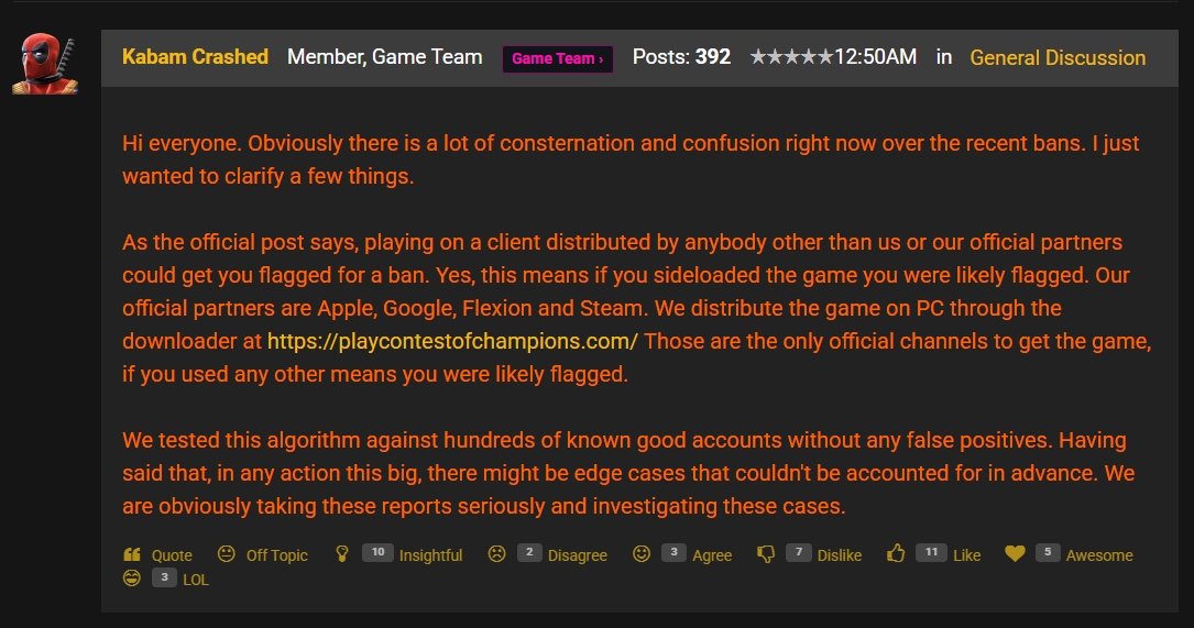 This isn't a clarification statement. There's no apology for the wrongful account closure. A full day later, wrongfully banned players remain anxious and angry, with no comfort or mention of future measures.