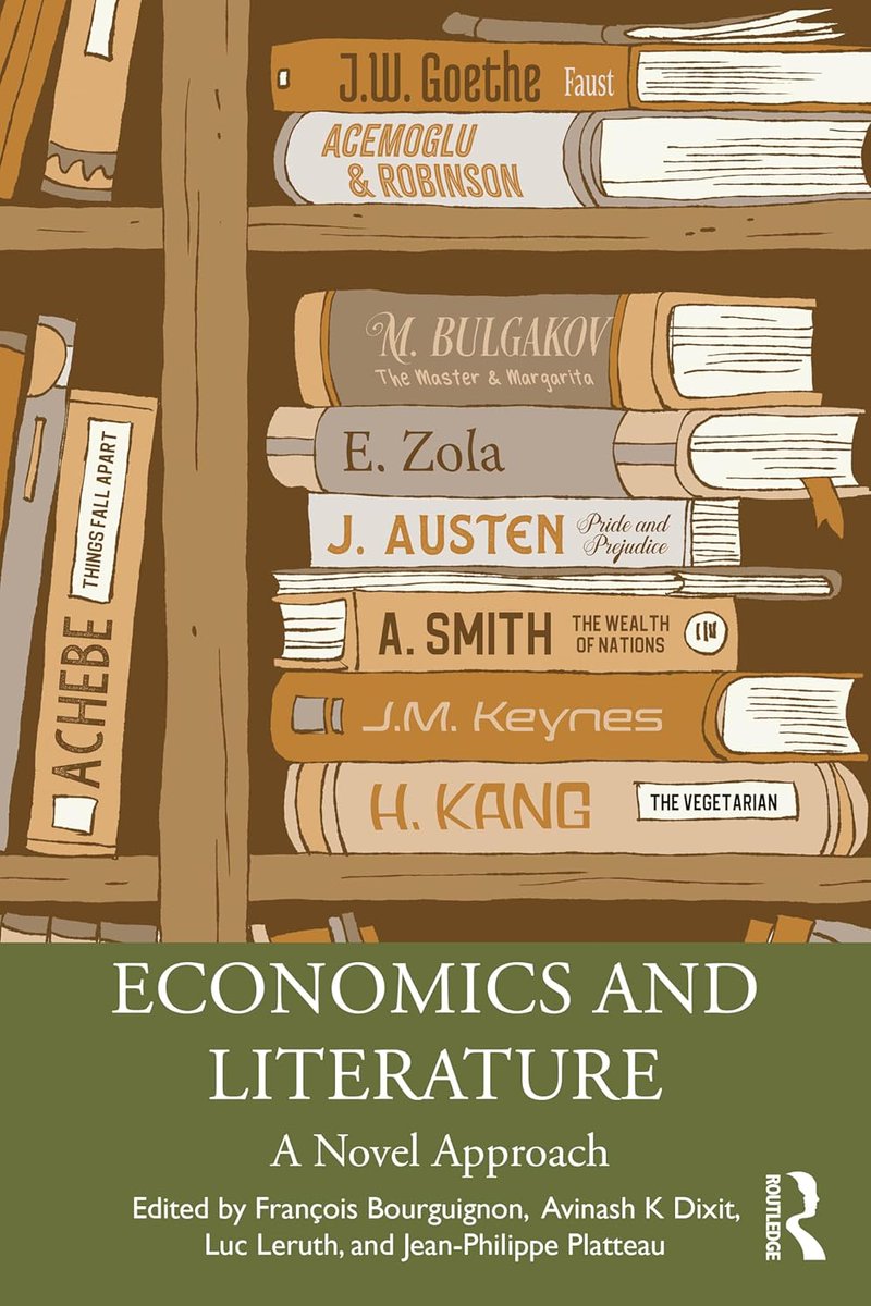 I came across this book, which is due to be released this year, and I thought about Branko Milanovic's arguments about good writing in economics textbooks. Economics and Literature by F. Bourguignon and A. Dixit a.co/d/bcEcn5w <a href="/BrankoMilan/">Branko Milanovic</a>