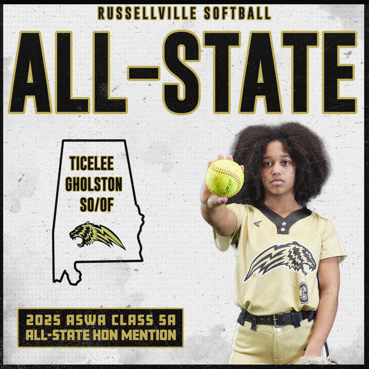 Congratulations to Ticelee Gholston for being named 2025 ASWA All-State Honorable Mention!!