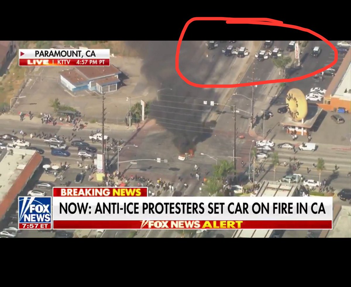 rdtsol's tweet photo. @FoxNews @realDonaldTrump Disgraceful. A man waving a Mexican flag around a burning car in L.A.—this is what happens when Democrat leaders let the mob take over. We’re restoring LAW &amp; ORDER in America. Foreign flags don’t belong on our streets. Not now, not ever. MAKE AMERICA SAFE AGAIN! 🇺🇸 https://t.co/r0NztnuY5T
