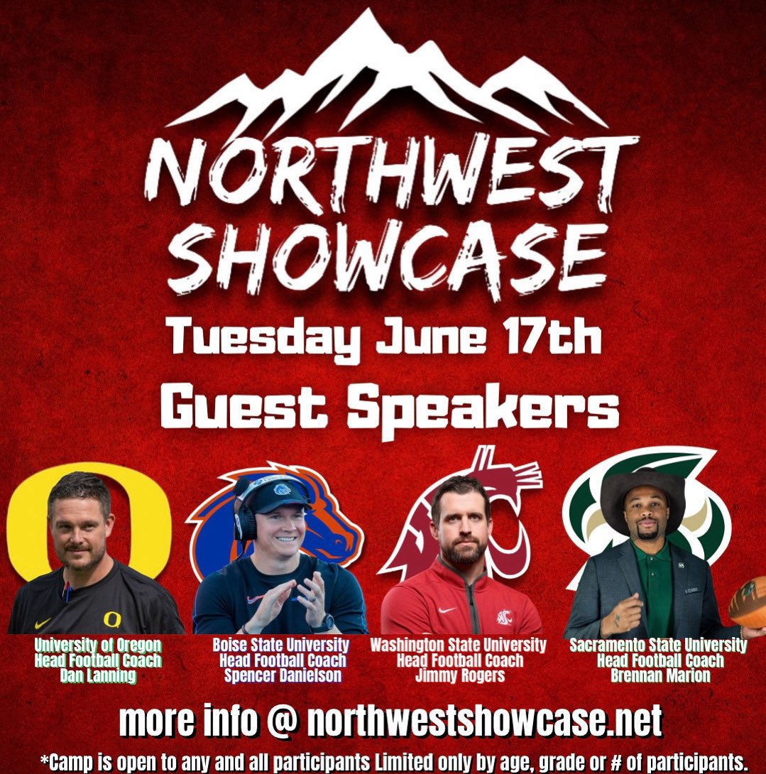 Tyson Glenn-Thomas⭐️ (@tyson_thomas721) on Twitter photo I will be attending the nw showcase on June 17th in session 5!!
<a href="/1_JRT_1/">Josh Thornton</a> <a href="/CoachEricBecker/">Eric Becker</a> <a href="/CoachFisk/">Chris Fisk</a> <a href="/CoachManningWOU/">Josh Manning</a> <a href="/THENWSHOWCASE/">Northwest Showcase</a> I will be attending the nw showcase on June 17th in session 5!!
<a href="/1_JRT_1/">Josh Thornton</a> <a href="/CoachEricBecker/">Eric Becker</a> <a href="/CoachFisk/">Chris Fisk</a> <a href="/CoachManningWOU/">Josh Manning</a> <a href="/THENWSHOWCASE/">Northwest Showcase</a>