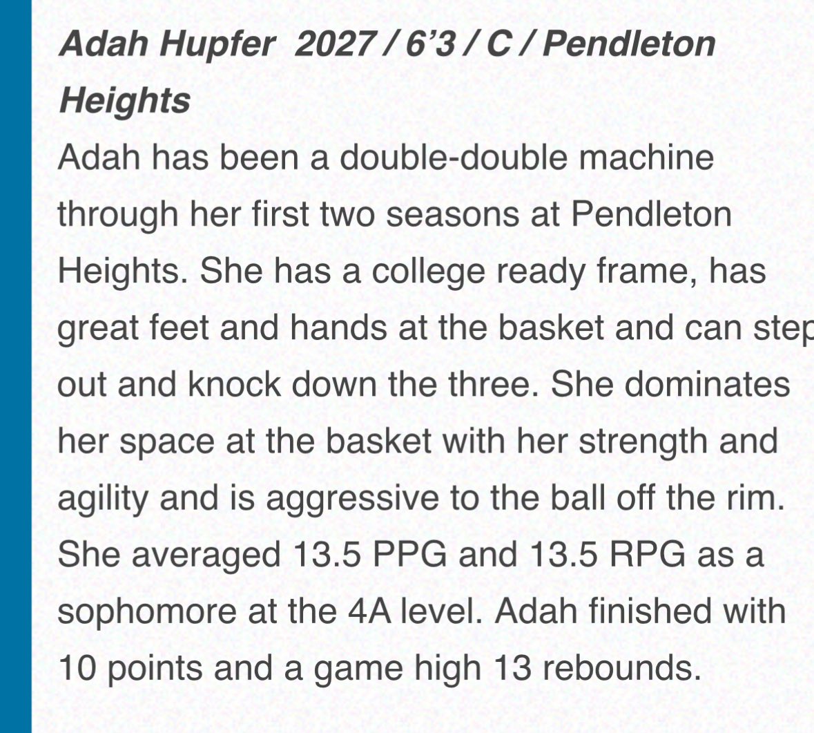 Adah Hupfer (@adahhupfer2027) on Twitter photo I really enjoyed playing in the <a href="/IBCA_Coaches/">IBCA Coaches</a> Futures Game. Thank you <a href="/coachbeckett/">IGBRR Hoops</a> for watching and for the write up! <a href="/IGB17uGUAA/">IGB 17u GUAA</a> <a href="/PHHSArabiansGBB/">Lady Arabians Basketball</a> I really enjoyed playing in the <a href="/IBCA_Coaches/">IBCA Coaches</a> Futures Game. Thank you <a href="/coachbeckett/">IGBRR Hoops</a> for watching and for the write up! <a href="/IGB17uGUAA/">IGB 17u GUAA</a> <a href="/PHHSArabiansGBB/">Lady Arabians Basketball</a>