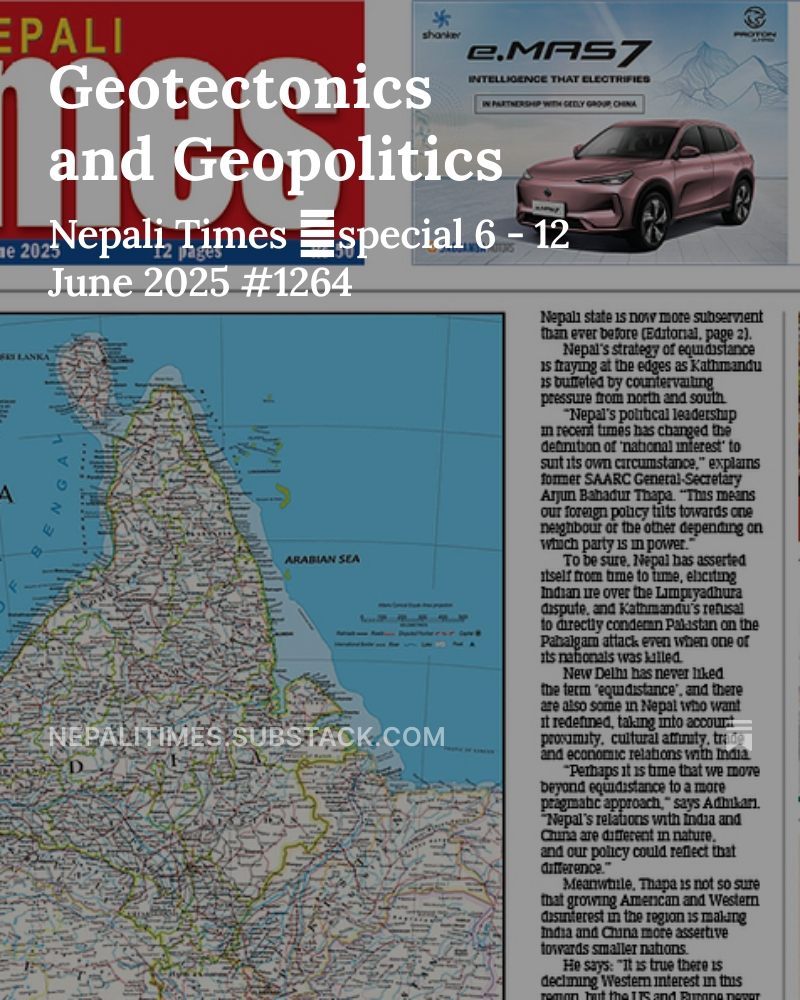 Nepali Times (@nepalitimes) on Twitter photo All those landslides, potholes and tottering bridges along Nepal’s national highways are designed to halt invaders in their tracks.
<a href="/kundadixit/">Kunda Dixit कुन्द दीक्षित</a> divulges other military secrets in this weekly newsletter: nepalitimes.substack.com/p/geotectonics… All those landslides, potholes and tottering bridges along Nepal’s national highways are designed to halt invaders in their tracks.
<a href="/kundadixit/">Kunda Dixit कुन्द दीक्षित</a> divulges other military secrets in this weekly newsletter: nepalitimes.substack.com/p/geotectonics…