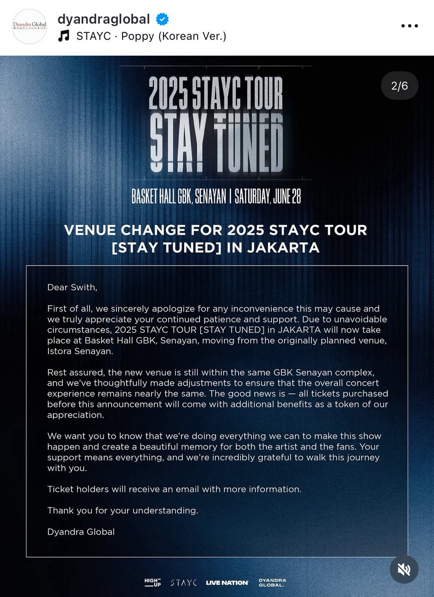 auliarossari's tweet image. Dyandra mindahin venue konser stayc dari istora ke gbk basketball hall, tapi semua pembeli sebelumnya dapet benefit baru, yg vip dpt photogroup, section lain dpt soundcheck. Gini loh maksudnya kalo mindahin venue tuh harus dibarengi dgn BENEFIT BARU YANG GRATIS, bukan opsi…