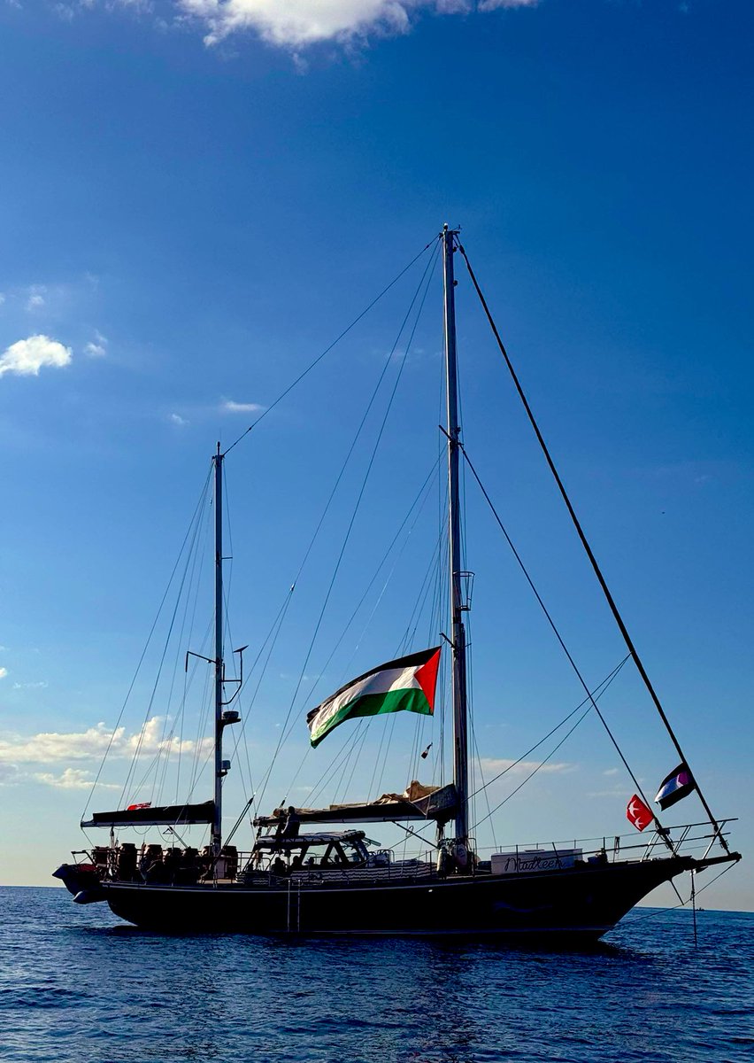 🚨 Madleen is nearing Gaza.
Just north of Alexandria, danger rises with every wave.
Their courage is unmatched—your support is vital. Keep them in your prayers.
#FreeGaza #FreedomFlotilla #Madleen 🇵🇸