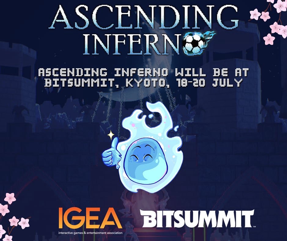 Ascending Inferno will be at <a href="/BitSummit/">BitSummit - THANK YOU!!!</a> 2025, Kyoto, July 18–20 🇯🇵🎮

This is a huge moment for us, as Dani and Vincent head to one of Asia’s biggest indie game festivals! 

Thank you <a href="/igea/">IGEA</a> for this incredible opportunity &amp; <a href="/Pinion_jp/">Pinion.jp</a> for the Japanese localisation and marketing!