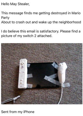 Friend's reply

(2/2)

WHAT IS THATTTTTTTTTTTTTTTTTTTTTTTTTTTT????????