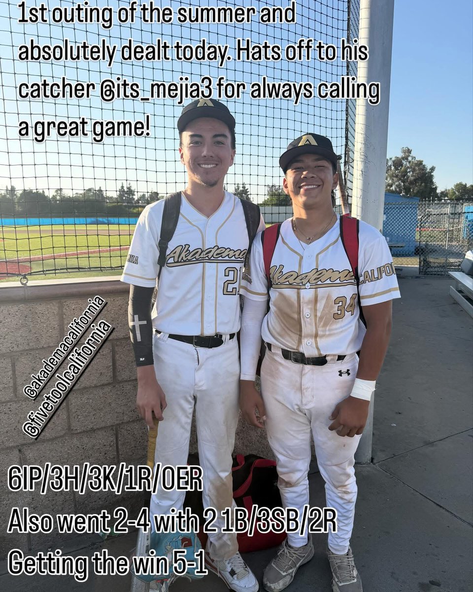 Great <a href="/FiveToolCA/">Five Tool California</a> tournament 
<a href="/recruitingCSB/">College Scouting Bureau</a>
<a href="/AkademaCa/">Akadema Calif</a> @NationalPID <a href="/CSUB_Baseball/">Cal State Bakersfield Baseball</a> <a href="/TopPreps/">TOP PREPS - Free Sports News, Videos & Information</a> <a href="/BaseballCf/">CF Uncommitted Baseball</a> <a href="/BUncommitted/">Baseball_Uncommitted</a> <a href="/PW_Players/">Prospect Wire | Player Spotlights</a> @BBUncommitted <a href="/D1ProScouts/">D1ProScouts</a> <a href="/Bsbl_Scout_D1/">BSBL_Prospect_Hunter</a> @UCR_Baseball <a href="/CSUNBaseball/">CSUN Baseball</a> <a href="/UncommittedStud/">Uncommitted Studs</a> <a href="/mattcomnos/">Matt Comnos</a> <a href="/UBAuncommitted/">Uncommitted Baseball Athletes</a> <a href="/PrepBaseballCA/">PREP BASEBALL CALIFORNIA</a> <a href="/FlatgroundBats/">FLATGROUND Hitting</a>