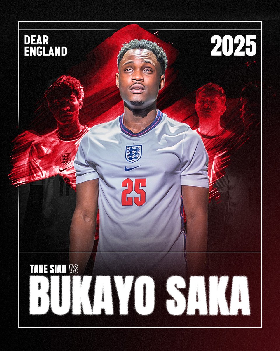 Bukayo Saka. 
No. 1253 

#DearEnglandOnStage