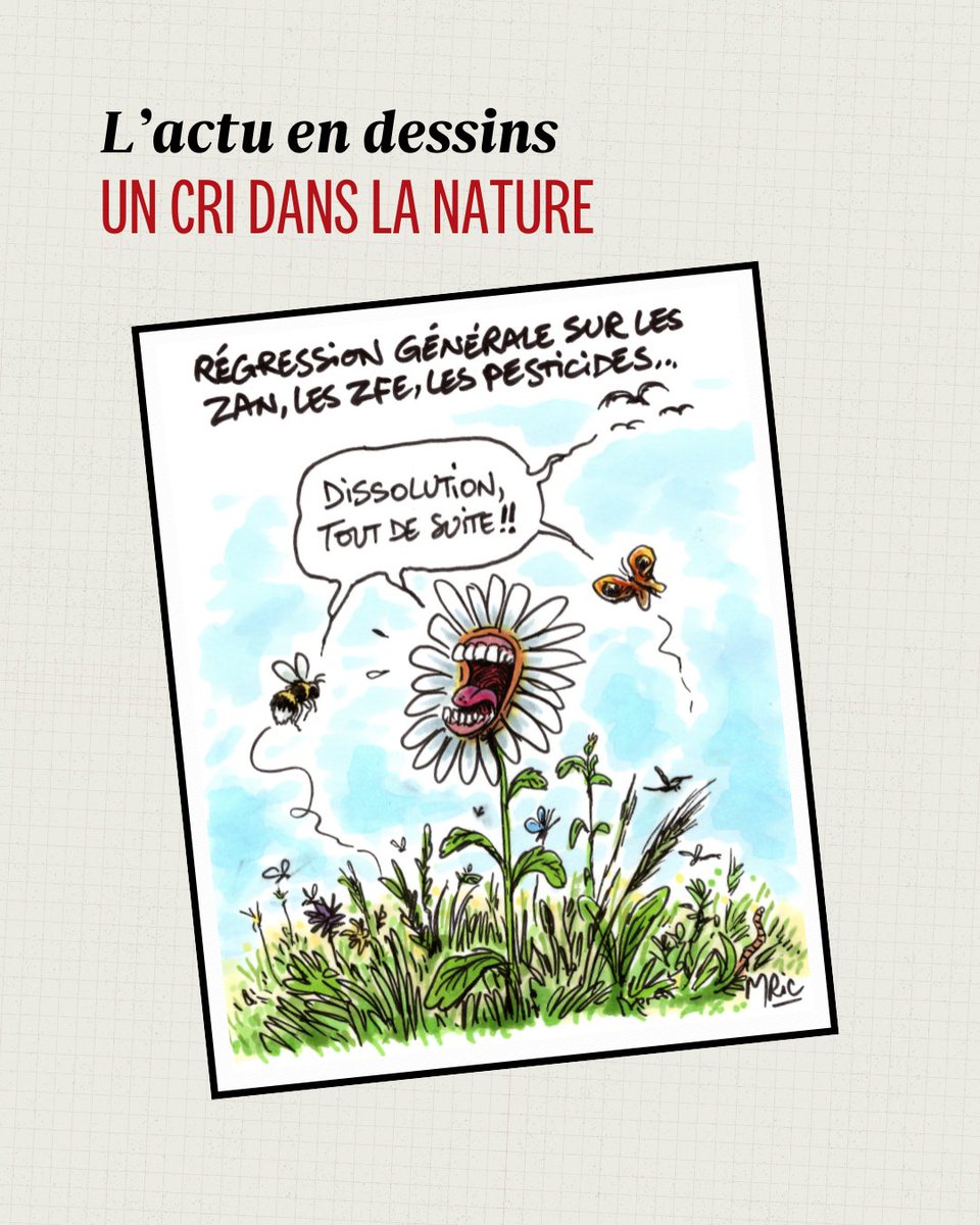 À noter que la suppression des ZFE pourrait coûter à la France… plus de 3 milliards d'euros d'aides européennes, si l'on compte à la fois le remboursement des subventions déjà obtenues et la perte des financements à venir ➡️ urlr.me/VBJhcv

✏️ Un dessin de Mric.