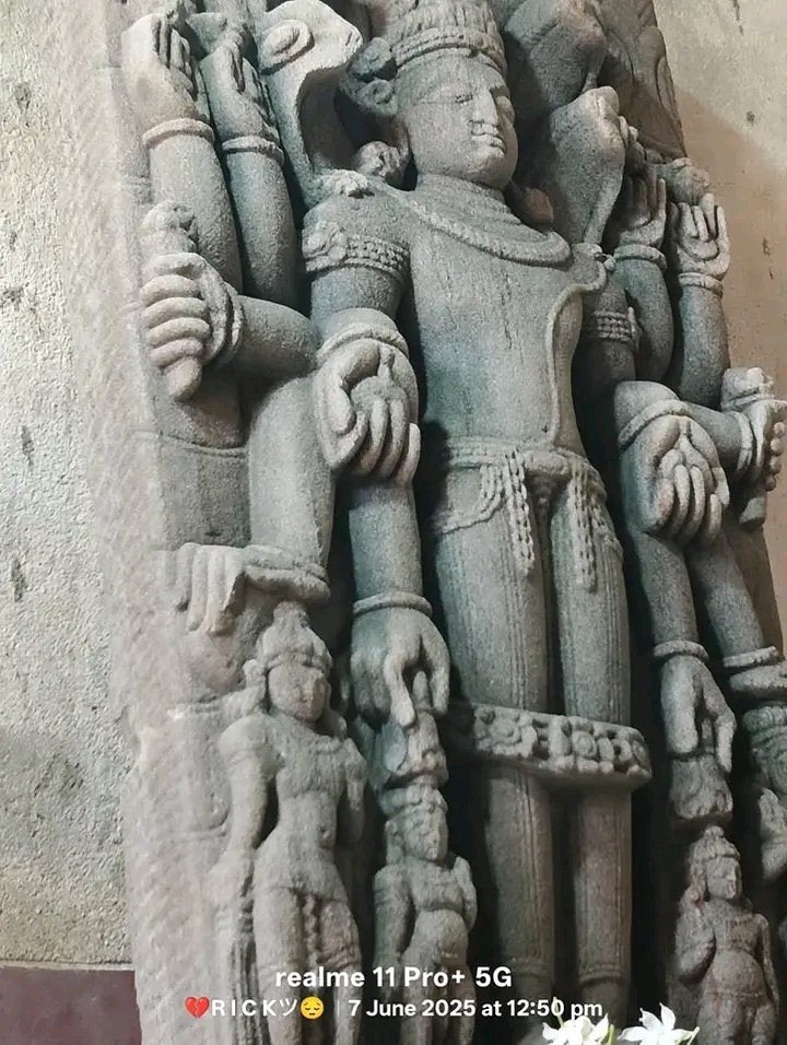While mining sand from Darkeswara Nad in Bankura district of West Bengal, this unique murti of 12 armed Vishnu was found yesterday. It must have been put into the river to safeguard it many centuries back during the Islamic invasions in Bengal.

It’s a beautiful murti and without