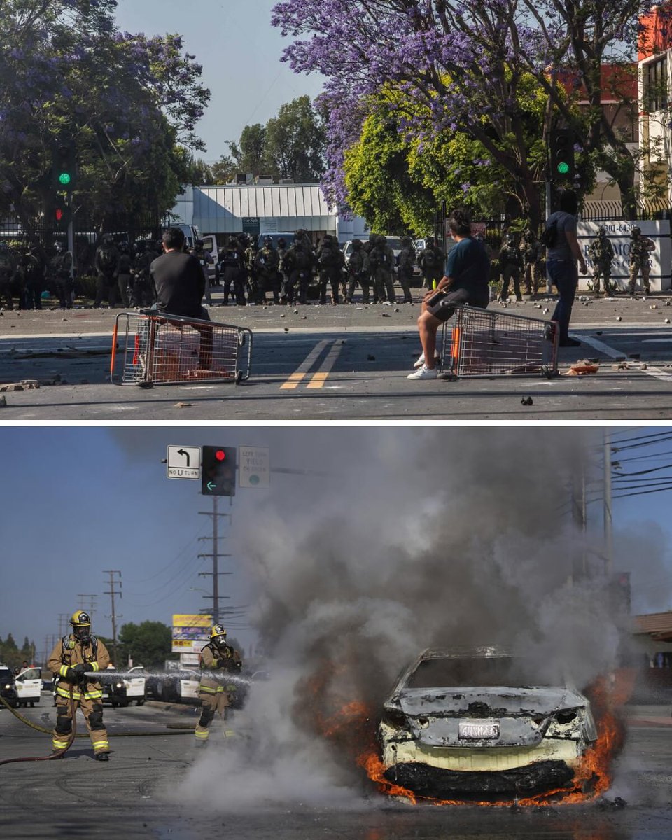 fixstv's tweet photo. Trump deploys National Guard over Los Angeles immigration protests

#losangelesprotest #usa #immigration #protest #fixstv https://t.co/V6HfHJXh4K