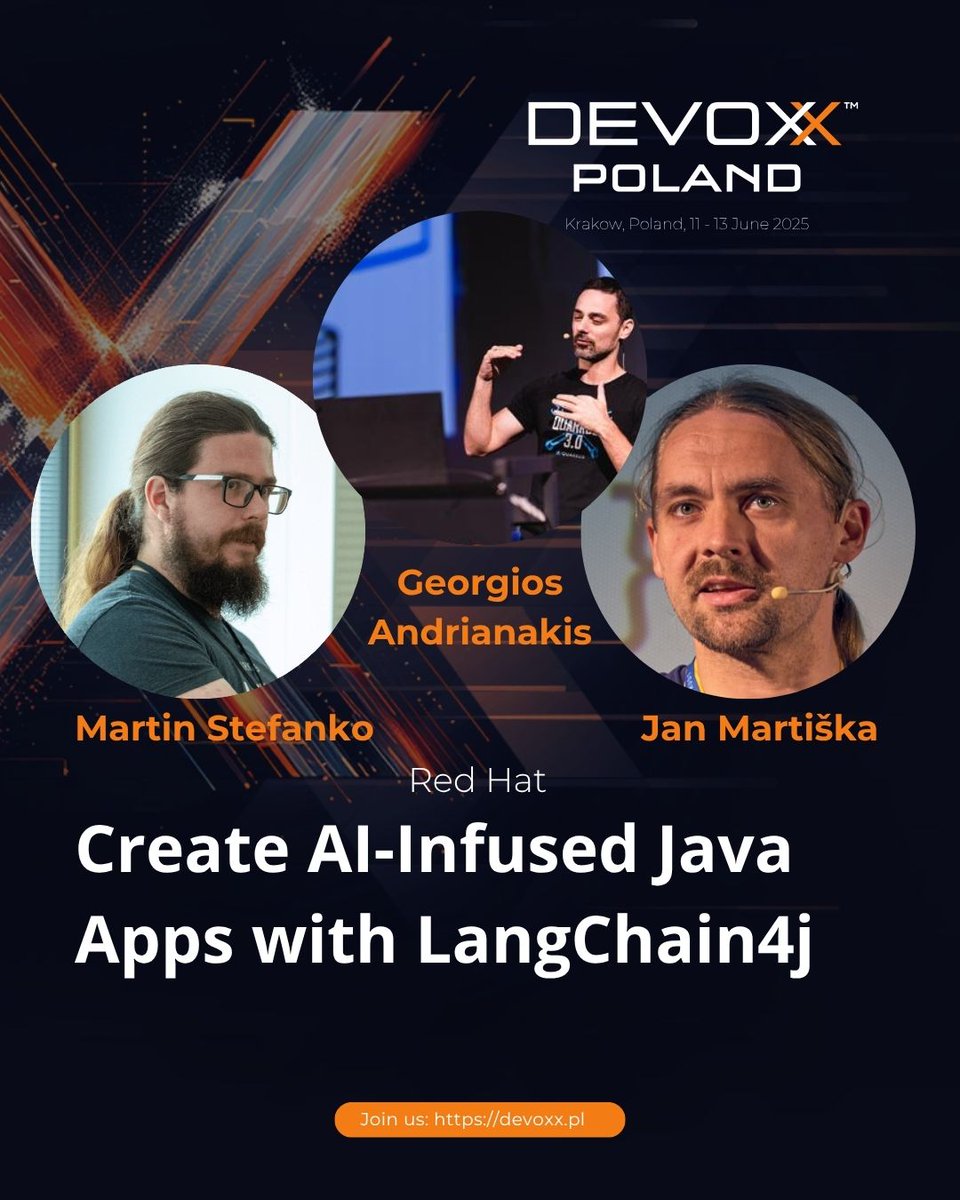 Devoxx Poland ๐ต๐ฑ 11 - 13 June 2025 (@devoxxpl) on Twitter photo Meet the #speakers of the #DevoxxPoland2025 ๐ฅ
โก๏ธ <a href="/yonlabs/">Patrycja Wegrzynowicz</a>
โก๏ธ <a href="/jbaruch/">JBaruch ๐ฉ</a>
โก๏ธ <a href="/gAmUssA/">Viktor Gamov ๐</a>
โก๏ธ <a href="/hagen1778/">Roman Khavronenko</a>
โก๏ธ <a href="/xstefank/">Martin Stefanko</a>
โก๏ธ <a href="/janmartiska/">Jan Martiลกka</a>
โก๏ธ <a href="/geoand86/">Georgios Andrianakis</a>
See you in #Krakow!
#DevoxxPL
๐๏ธ 11-13 June 2025
๐Krakow, Poland
๐๏ธ reg.devoxx.pl/?_gl=1*1gm5ue7โฆ Meet the #speakers of the #DevoxxPoland2025 ๐ฅ
โก๏ธ <a href="/yonlabs/">Patrycja Wegrzynowicz</a>
โก๏ธ <a href="/jbaruch/">JBaruch ๐ฉ</a>
โก๏ธ <a href="/gAmUssA/">Viktor Gamov ๐</a>
โก๏ธ <a href="/hagen1778/">Roman Khavronenko</a>
โก๏ธ <a href="/xstefank/">Martin Stefanko</a>
โก๏ธ <a href="/janmartiska/">Jan Martiลกka</a>
โก๏ธ <a href="/geoand86/">Georgios Andrianakis</a>
See you in #Krakow!
#DevoxxPL
๐๏ธ 11-13 June 2025
๐Krakow, Poland
๐๏ธ reg.devoxx.pl/?_gl=1*1gm5ue7โฆ