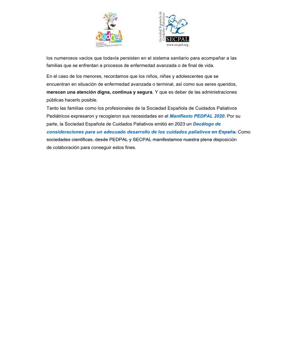 Desde <a href="/senep_es/">SENEP</a>  nos unimos a la <a href="/secpal_/">SECPAL_CPaliativos</a>  y <a href="/Ped_Pal/">PEDPAL</a>  en apoyo al doctor Sánchez Etxániz y a su equipo, referentes en cuidados paliativos pediátricos en Euskadi.  Celebramos, además, la rectificación efectuada al respecto por parte del Gobierno vasco.
pedpal.es/site/wp-conten…