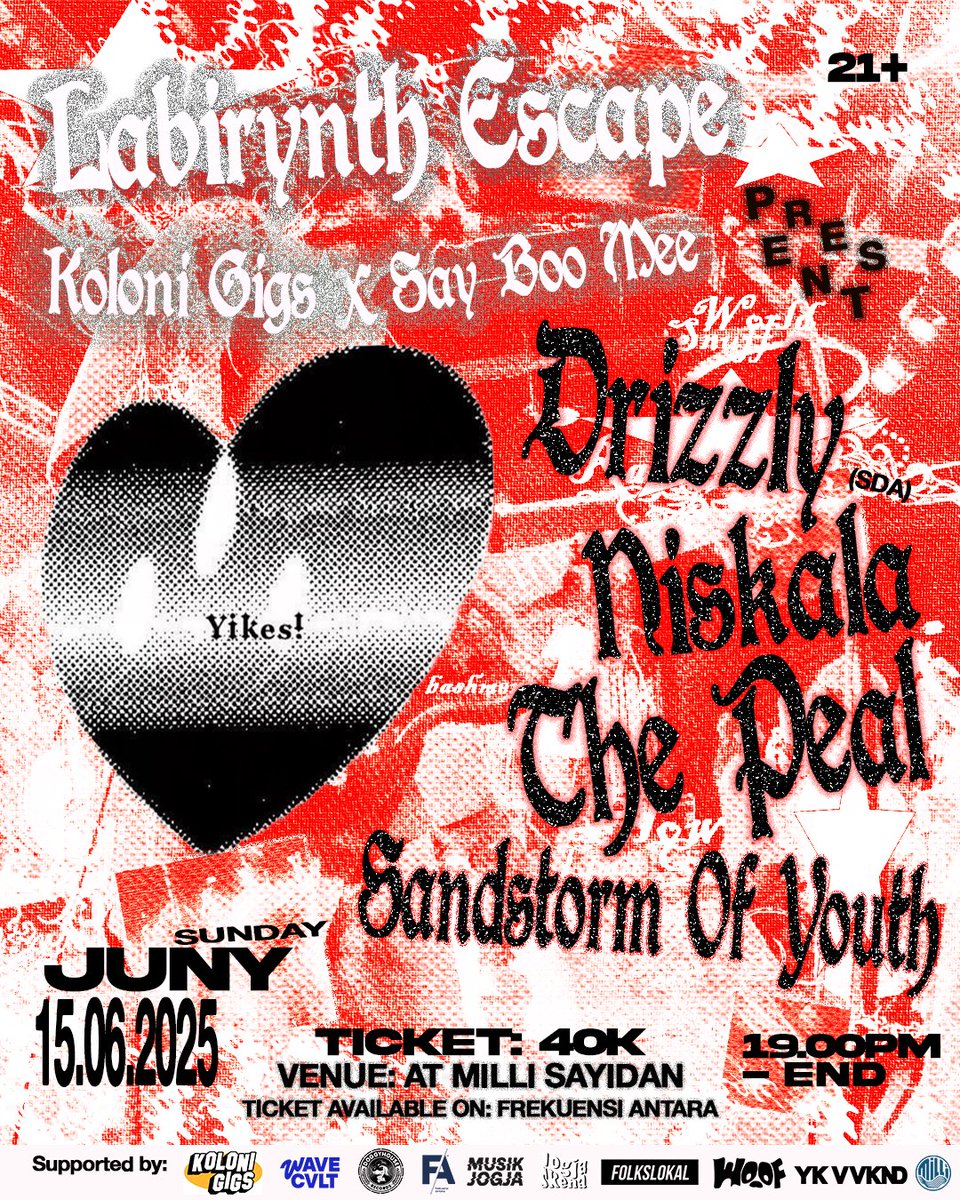 wavecvlt's tweet photo. this is a sign for you!
@__drizzly , Niskala, @_thepeal_, Sandstrom of Youth!

tanggal 15 Juni 2025, di Jogja!🫶🏻 https://t.co/pkt5ku5yFy