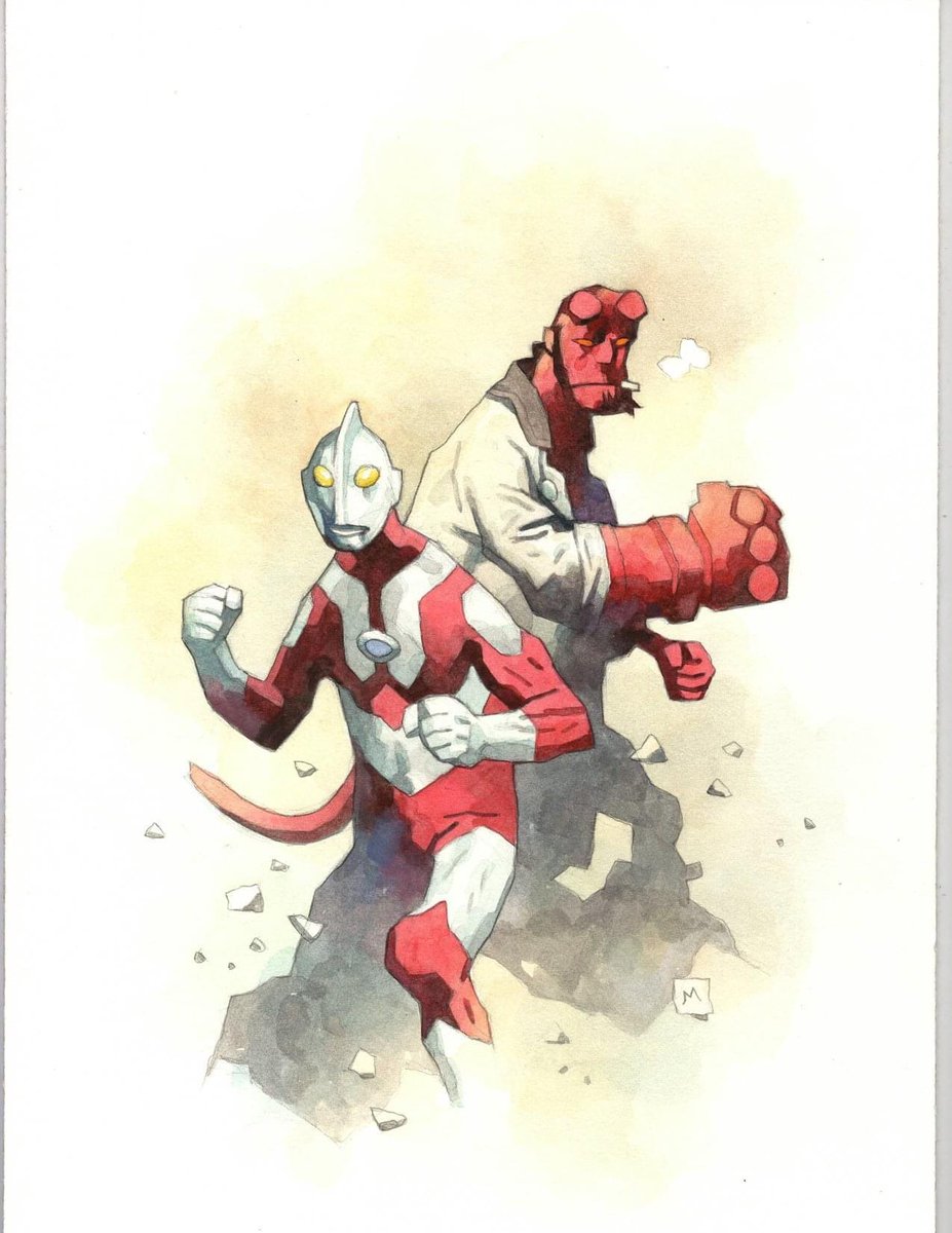 Hellboy &amp; Ultraman

by <a href="/artofmmignola/">Mike Mignola</a>
