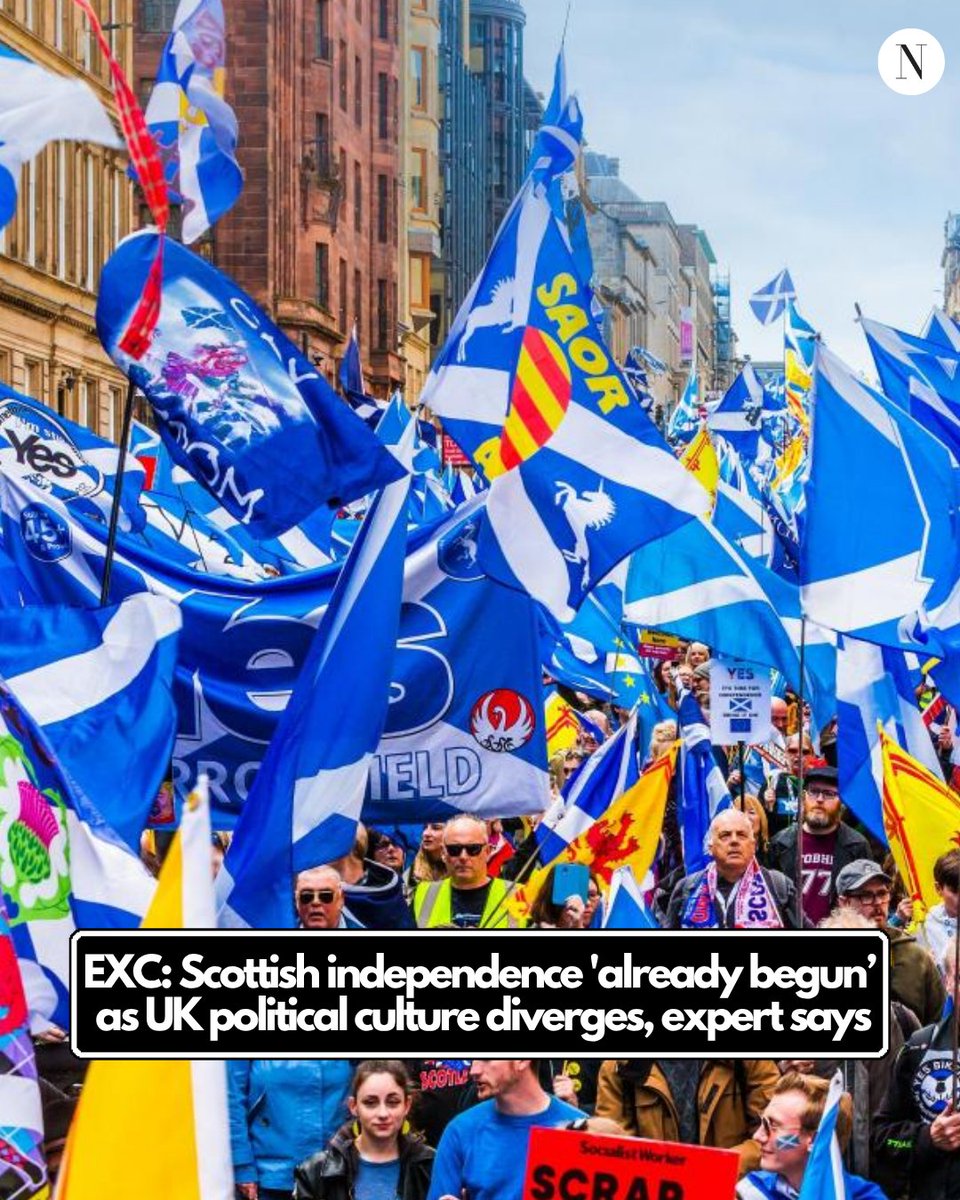 EXC: A form of Scottish independence 'has begun already' begun due to the growing cultural and political divide between England and Scotland, a leading expert in human geography has said