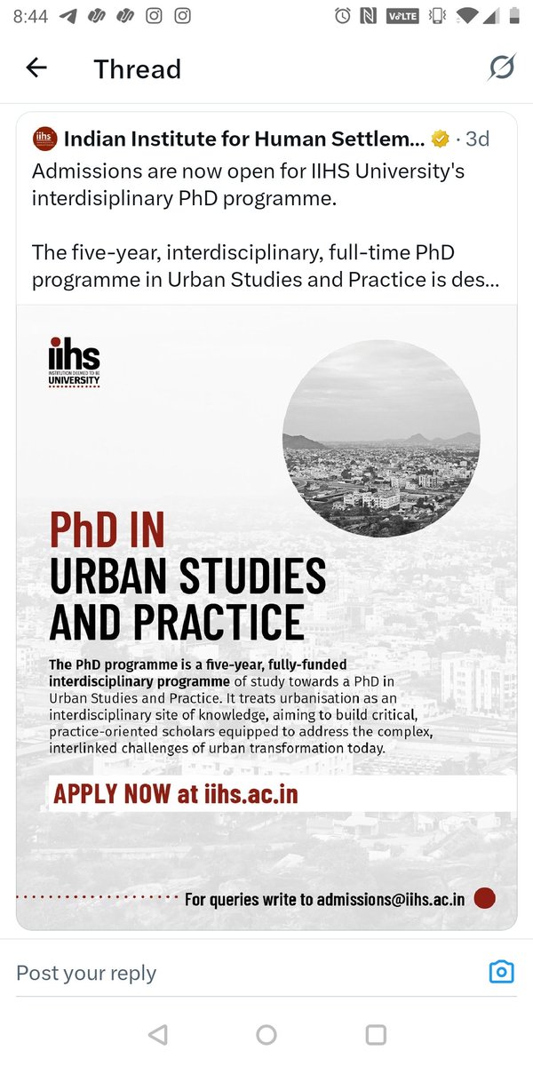 I invite motivated ecologists and ecohydrologists to apply to the fully funded PhD programme.  We have a network of long term sites in the Western Ghats, Himalayas, floodplains of Northern India and Central India in partnership with other institutions and scientists.