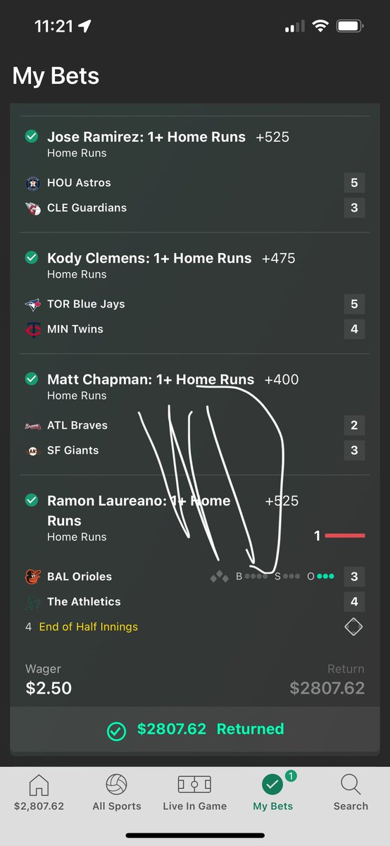 WellDamnBets's tweet photo. BANGGGGGGG BABYYYYY ‼️‼️💥💥💥💥💥💥 #Homerun #MLB #bet365 @bet365 #fanduel #draftkings https://t.co/aKW0qZ2zp6