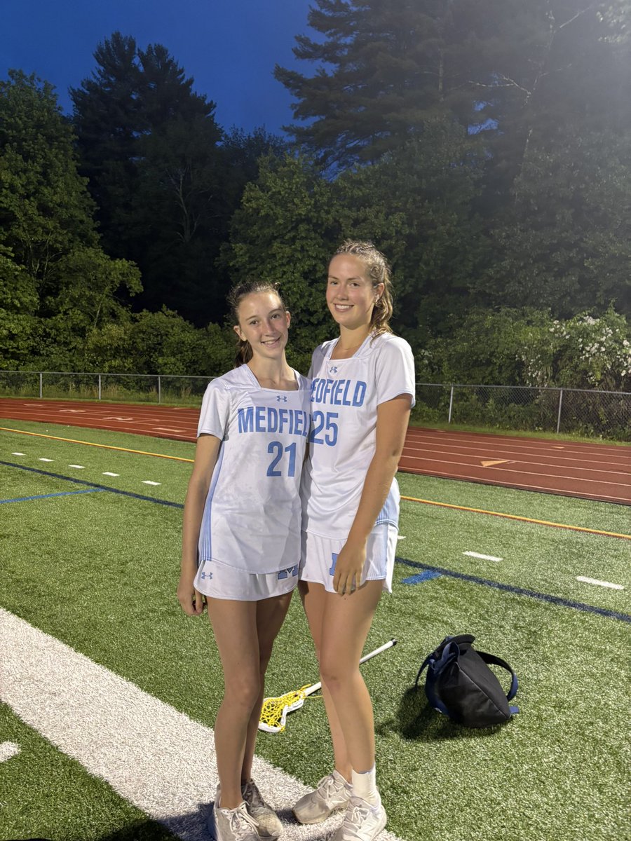 Today’s game ball goes to Fr. Zoe Maher and Jr. Izzy Kittredge!  Both came to play and were big difference makers.  Zoe was all over on D and played with energy the whole game.  Izzy was a force with 10 draw controls, 7 goals, and 3 assists!  Way to go Zoe and Izzy! @medfieldAD