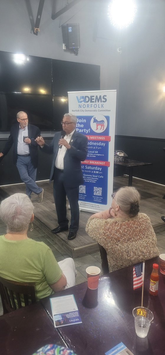 Enjoyed chatting with Norfolk Democrats this morning