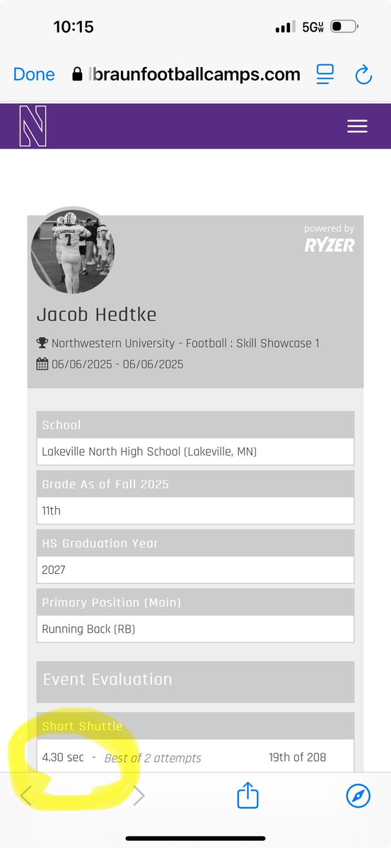 Jacob Hedtke (@jhedtke31) on Twitter photo PR achieved this weekend at NU! Keep grindingโฆ
<a href="/NUFBFamily/">Northwestern Football</a>
<a href="/MNFBSpotlight/">MNFootballSpotlight</a>
<a href="/OJW_Scouting/">PrepRedzone Oliver</a> PR achieved this weekend at NU! Keep grindingโฆ
<a href="/NUFBFamily/">Northwestern Football</a>
<a href="/MNFBSpotlight/">MNFootballSpotlight</a>
<a href="/OJW_Scouting/">PrepRedzone Oliver</a>