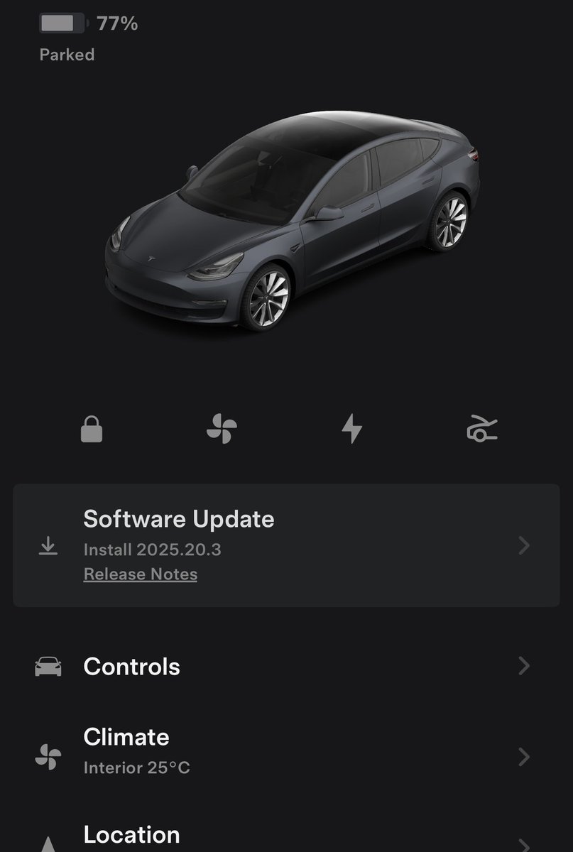 Getting 2025.20.3 on our 2018 Model 3 with FSD in Vancouver, BC.  Doesn’t look like a new FSD version yet. Been too long since 12.6.4. <a href="/DriveTeslaca/">Drive Tesla 🇨🇦</a> <a href="/NotATeslaApp/">Not a Tesla App</a> <a href="/teslascope/">Teslascope</a>